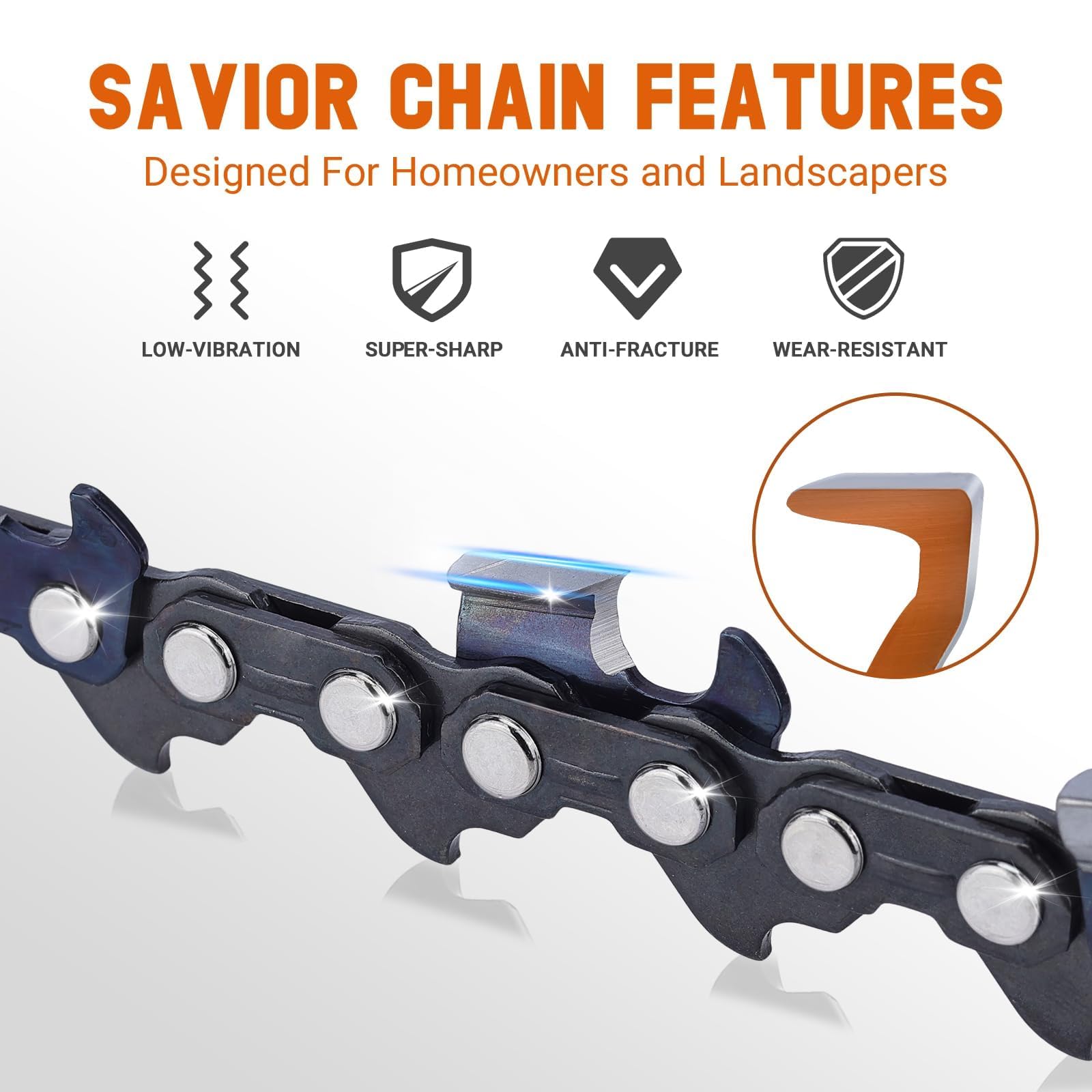 Amazon.com: Savior 24 Inch Chainsaw Chain 3/8