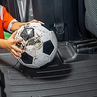 Vista 5 de SMARTLINER Juego de alfombrillas negras de segunda fila para todo tipo de clima, compatibles con Mercedes-Benz CLA y GLA 2014-2020