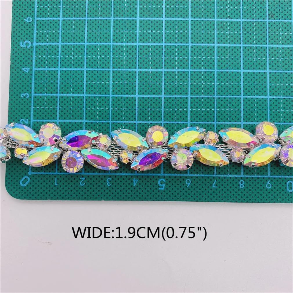 4Meter Crystal Rhinestone Chain Trimming Bridal Sash Rhinestone Trim Applique Wedding Belt Clothing Accessories