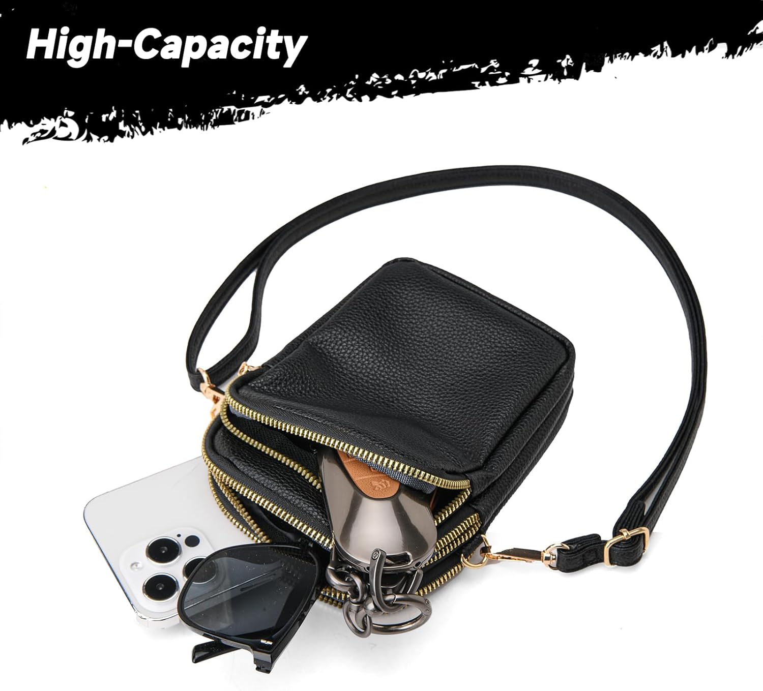 JANKS Small Crossbody Bag for Women Mini Cell Phone Bag Travel Pouch Wallet Purses Adjustable Over Shoulder Strap - Image 7