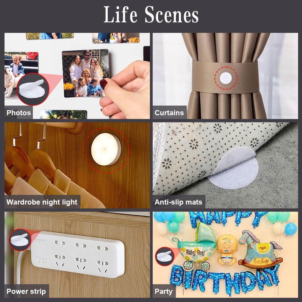 Ainiv 504 Pairs Self-Adhesive Hook and Loop Dots, Double-Sided Adhesive