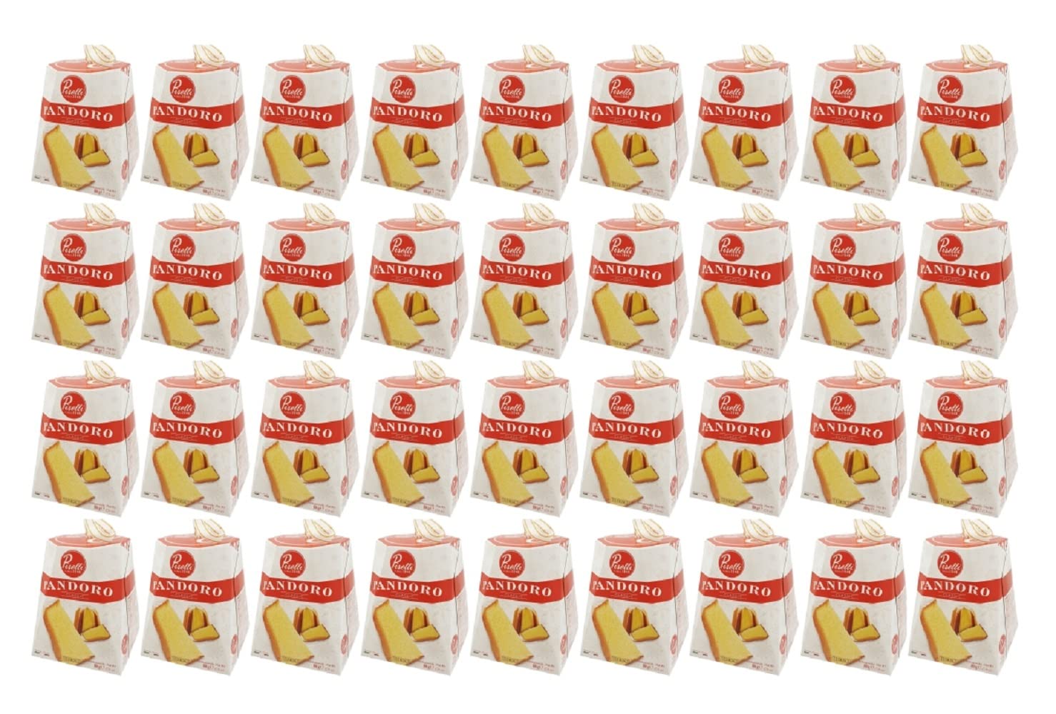 PANDORO "Piselli" - Mini Italienischer Weihnachtskuchen - (36 X 80g) - Weihnachtspräsent