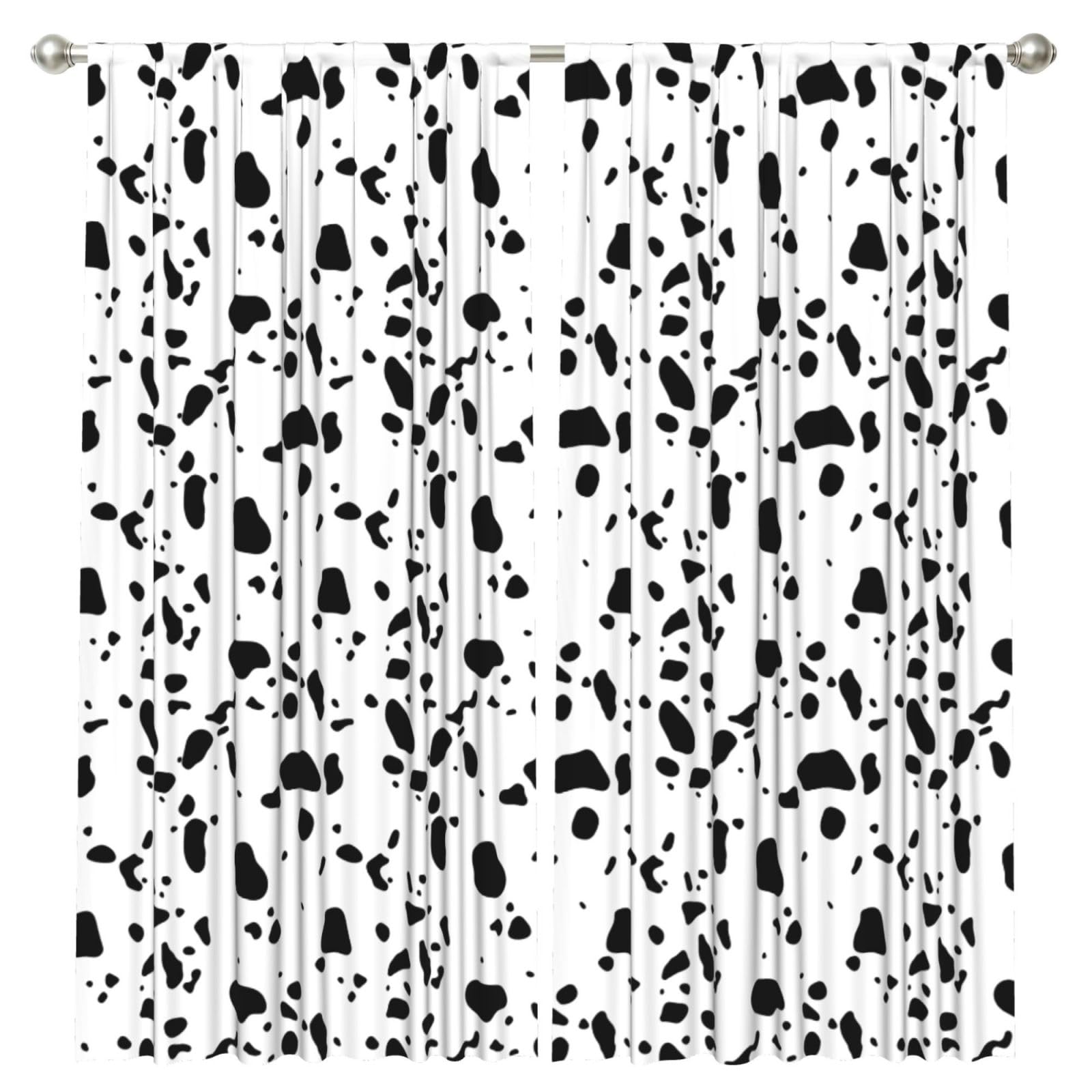InOmak Skin Dalmatians Dog Spots Animal Animals Wildlife Dalmatian, 2 Panels Window Curtains 52 x 84 Inch Blackout Curtains for Living Room Bedroom