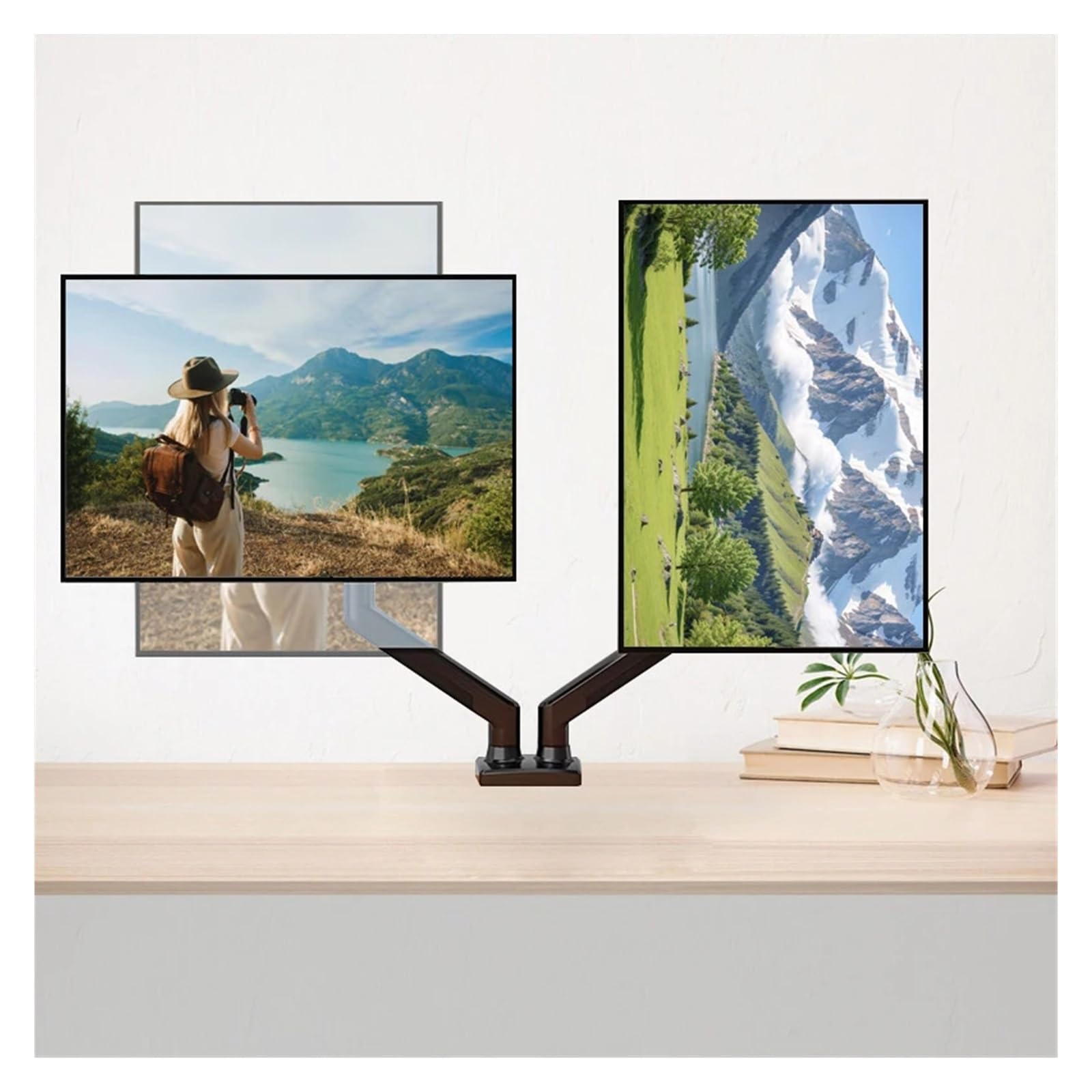 Monitor Stand, Support de Bureau for Double écran 14-32" Charge de 20 kg