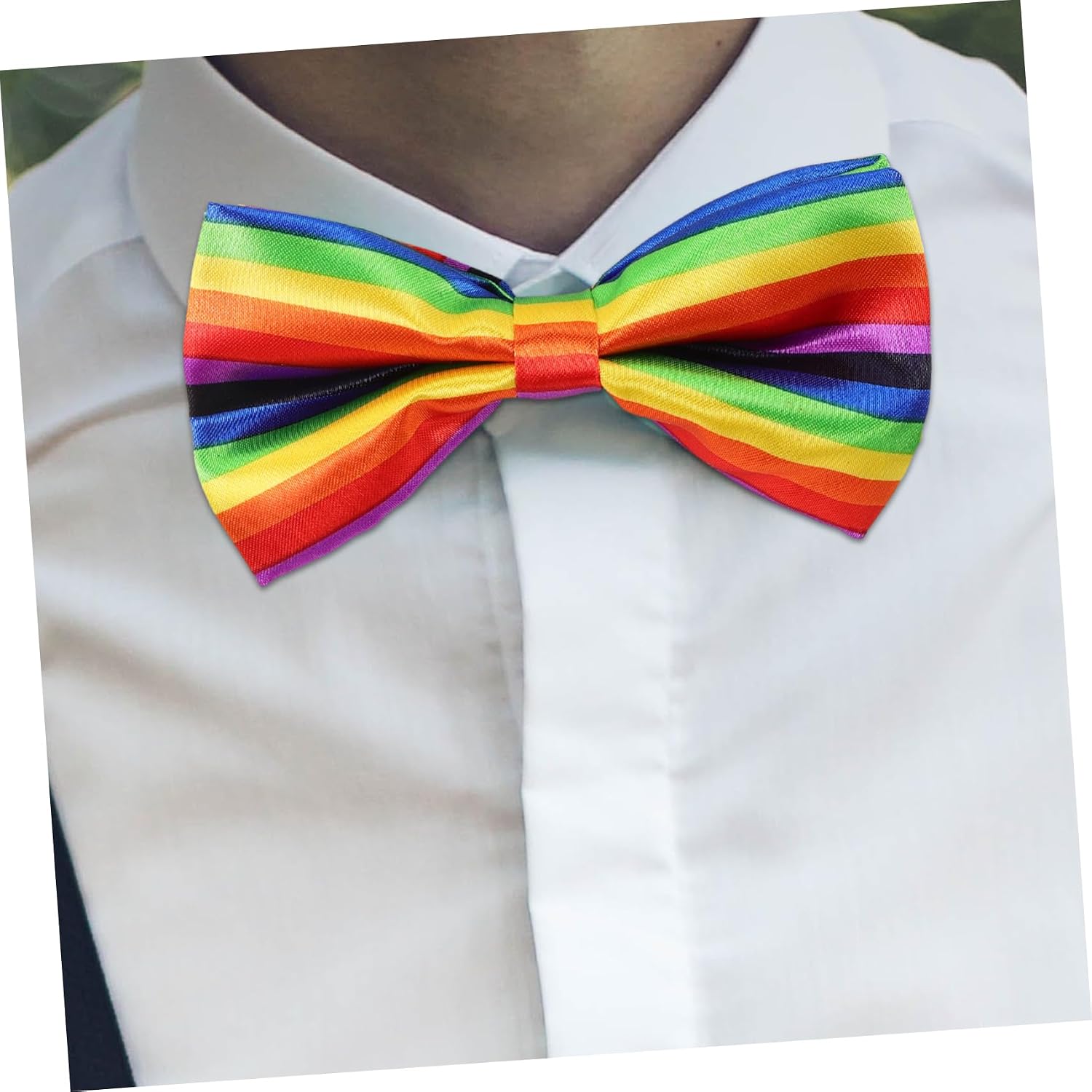 Rainbow Bow Tie for Men and Women Pre-tied Tuxedo Bowtie Stylish and for Weddings and Parties Eye-catching Design