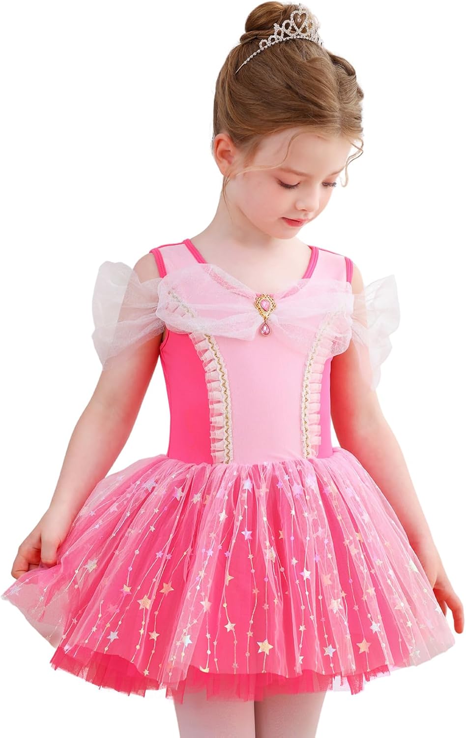 Mecceos Ballet Tutu for Girls Ballerina Swan Lake Costume Toddler Leotard Ballet Dance Costumes