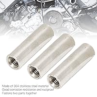 Vista 7 de ViaGasaFamido Tuercas de conector redondas M5x0.8-8-L25mm Tuercas de Conector 304 Rosca hembra de acero inoxidable Tuerca de acoplamiento redonda