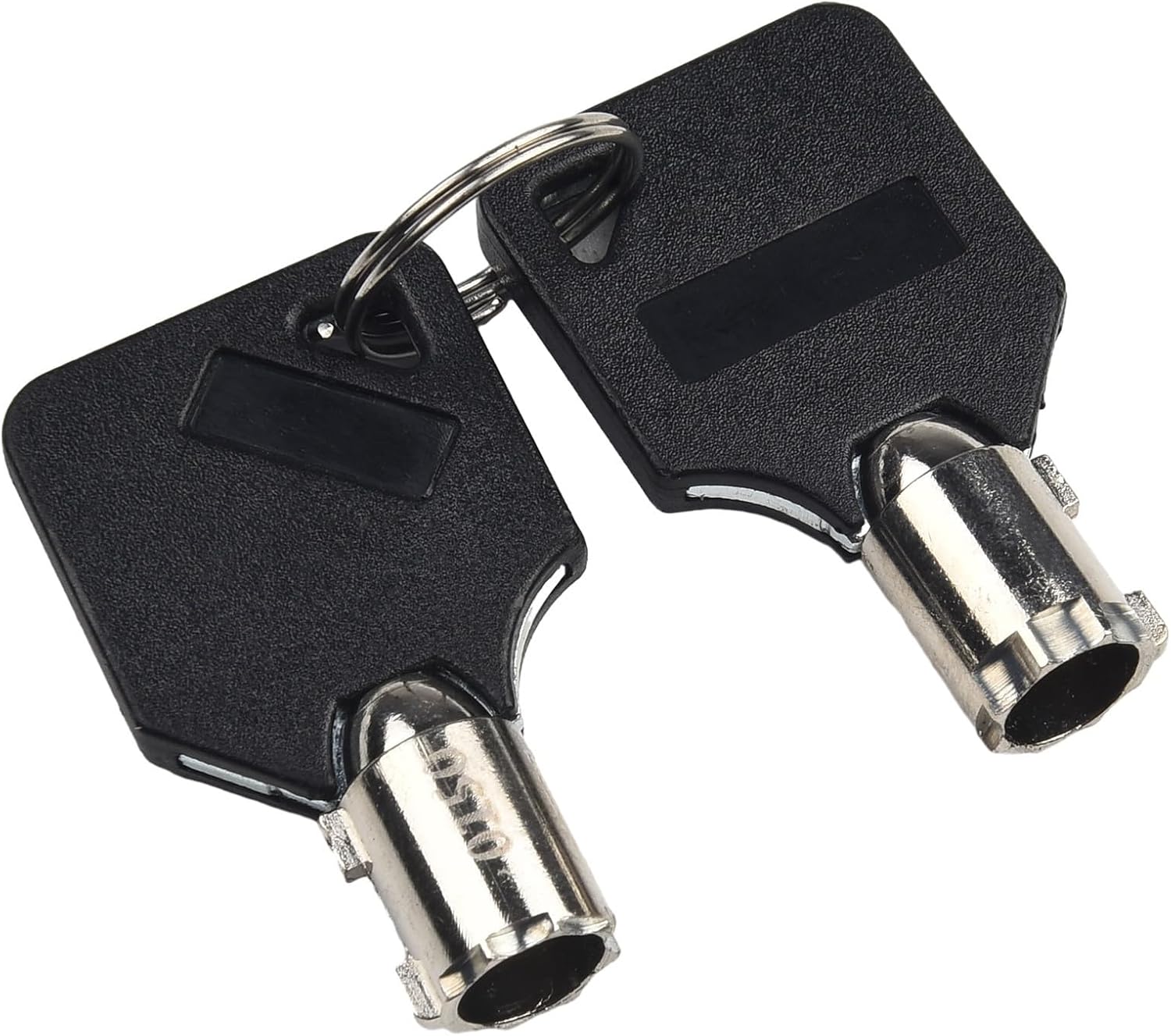 Alloy Cam Lock with 2 Keys Drawer Cabinet Door Locker, Secure Mailbox Locking Mechanism Wood Glass, Silver Black Finish(30mm)