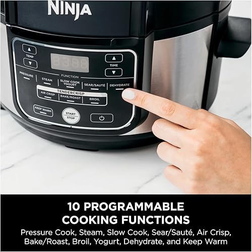 Miniatura 4 de Ninja - Cocina compacta de lujo 10 en 1, olla a presión de 5 cuartos de galón y freidora de aire en acero inoxidable, diseño elegante que ahorra