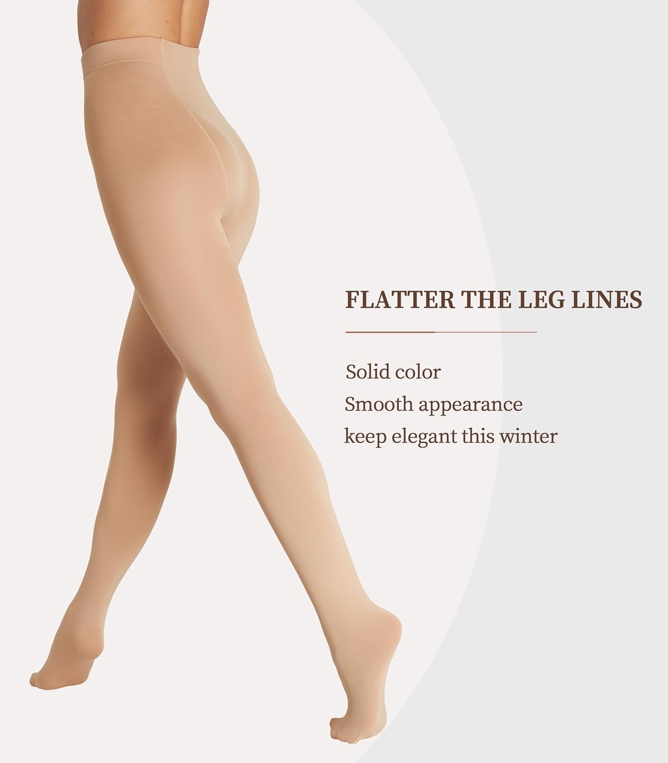 Fleece Lined Tights for Women, Comfortable Thermal Tights for Winter, Women's Warm & Thick Pantyhose - Image 3