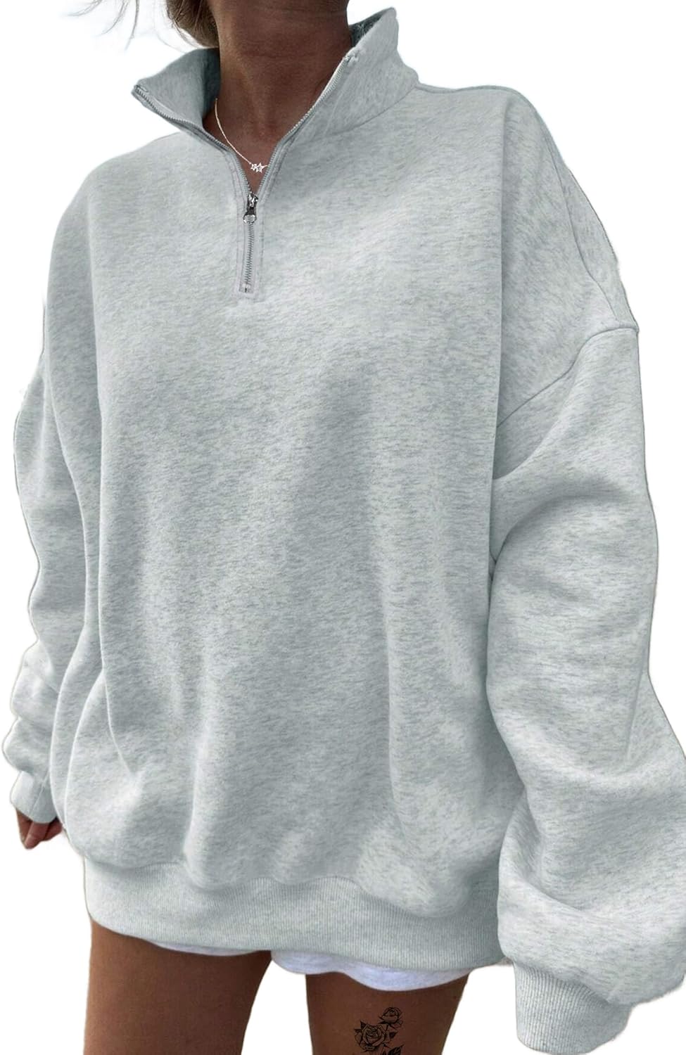 Avanova Women Half Zip Oversized Sweatshirt Long Sleeve Loose Fit Pullover Shirt Avanova Women Half Zip Oversized Sweatshirt Long Sleeve Loose Fit Pullover Shirt