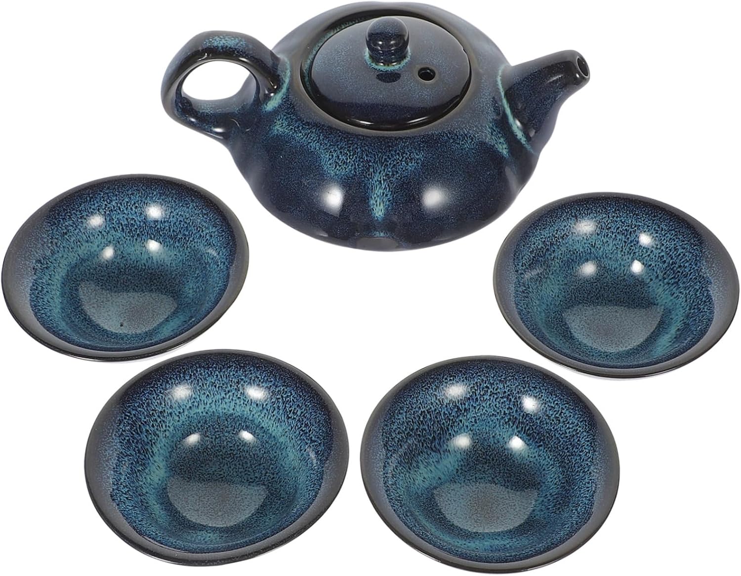 Ceramic Chinese Tea Set Gift Box, Teapot and Four Cups Set