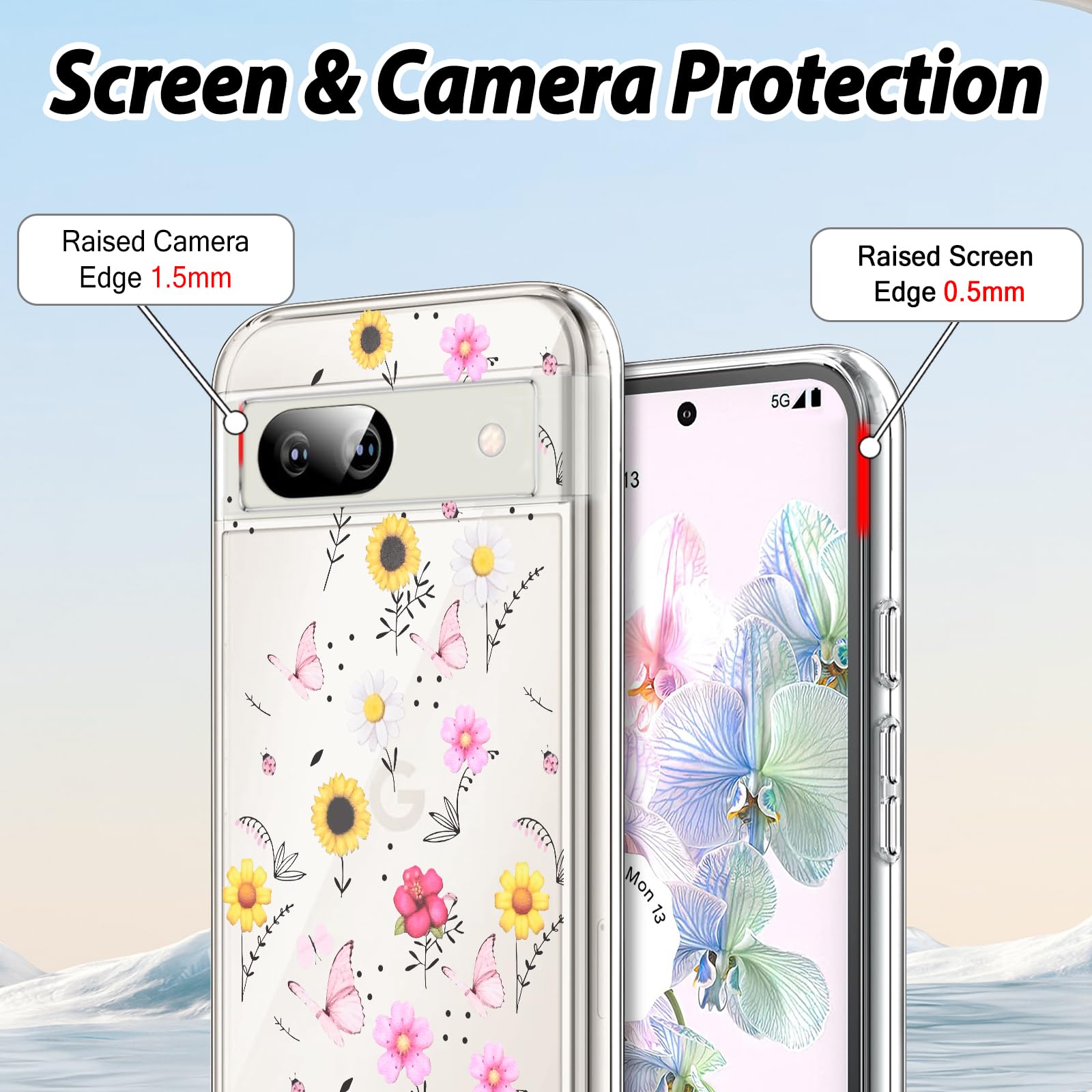 DiyGody Handyhülle Für Google Pixel 8a | Marmor Design Grün | Ultra Dünn & Stoßfest | Mit Anti-Rutsch & Kabellosem Laden