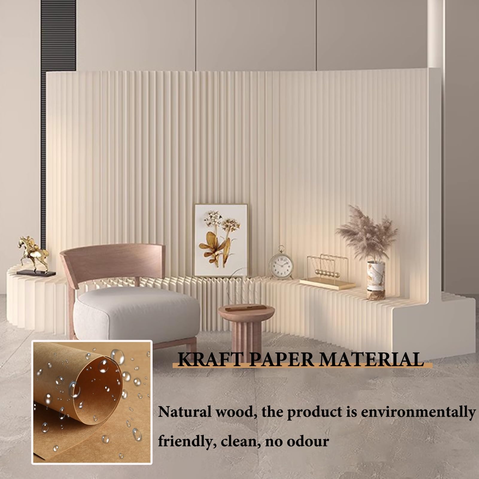 Divisori per ambienti, Parete divisoria decorativa creativa con ripiani portaoggetti(2x1.8m/6.56x5.9ft)