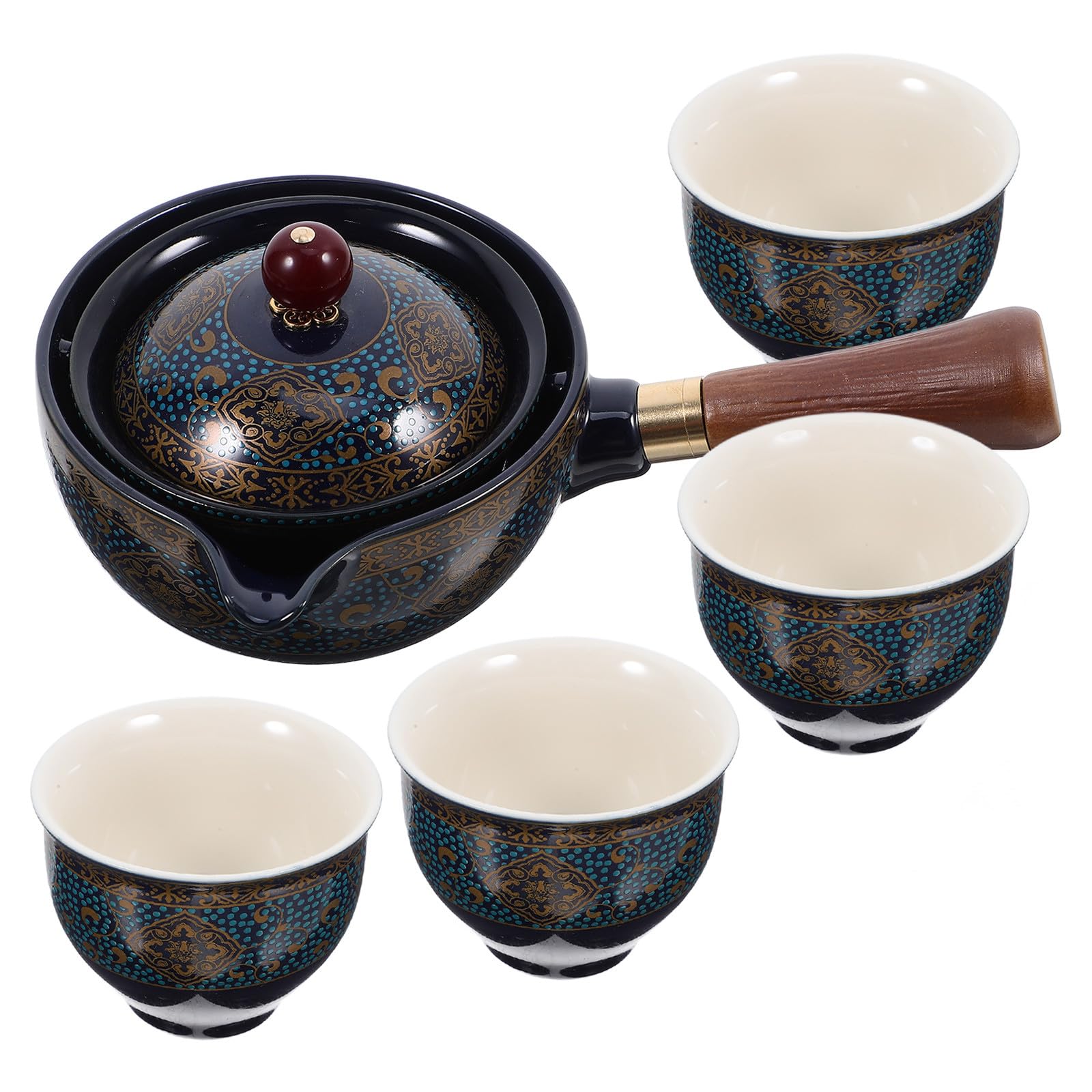 Juego de té de estilo chino que evita derrames gracias a su filtro integrado y vertido fácil