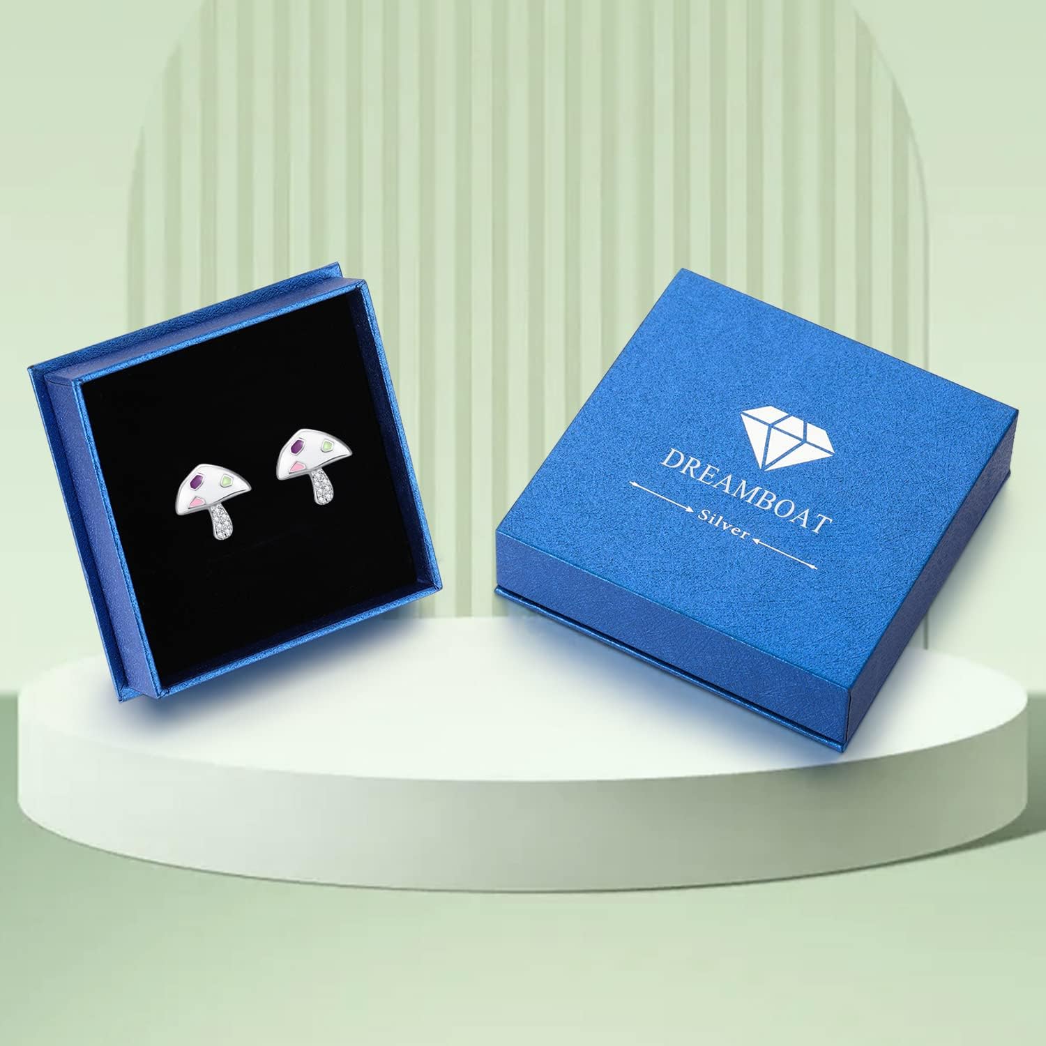 Dreamboat 925 Sterling Silver Earrings for Women Small Stud Earrings Anniversary Birthday Valentines Engagements Jewelry Gifts for Mom Wife - Image 5