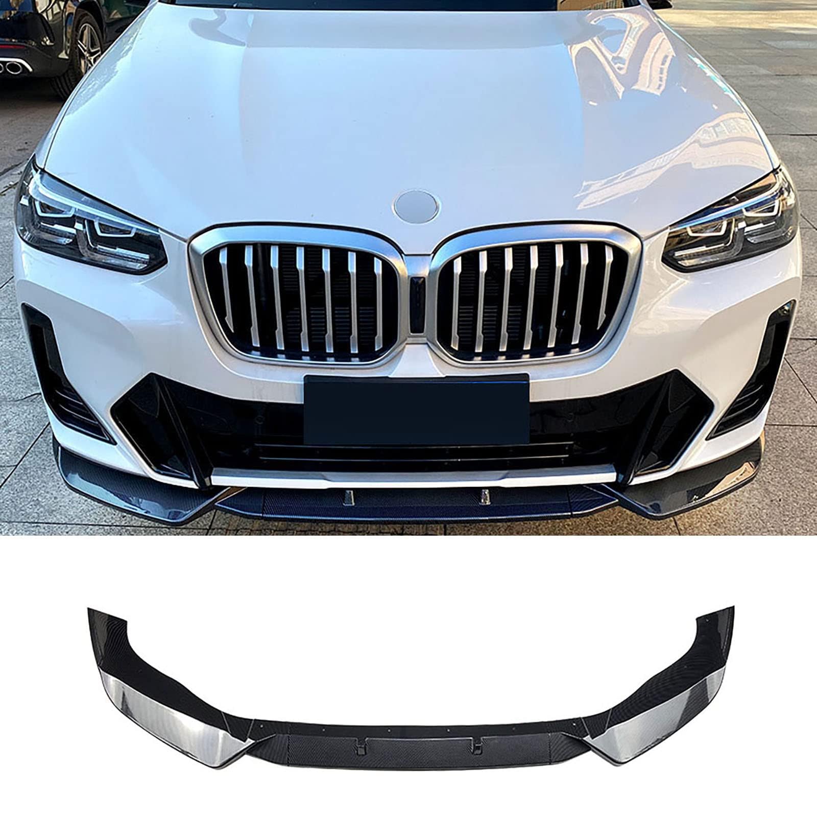 SET DE CALANDRE DIAMANT NOIR - CHROME POUR BMW X3 G01 LCI - X4 G02 LCI 21 24