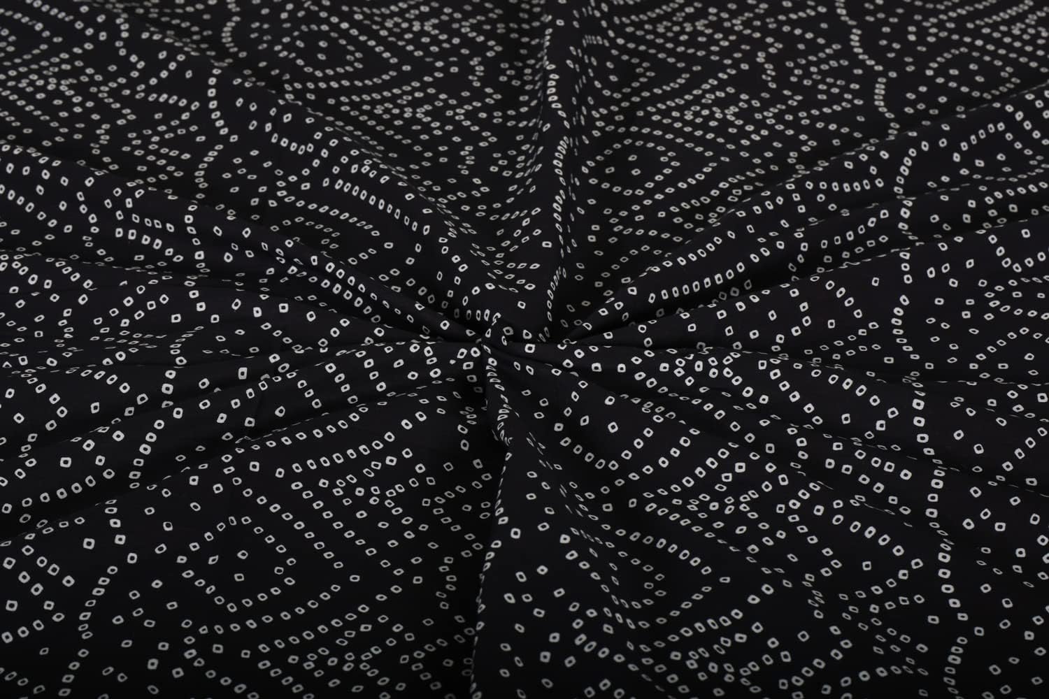 Trade Star 100% Cotton Fabric for Sewing Indian 5 Yard Cotton Hand Block Printed Fabric for Crafting, Dressmaking Indian Traditional Bandhej Textile by The Yard (Pattern 3, 5 Yard)