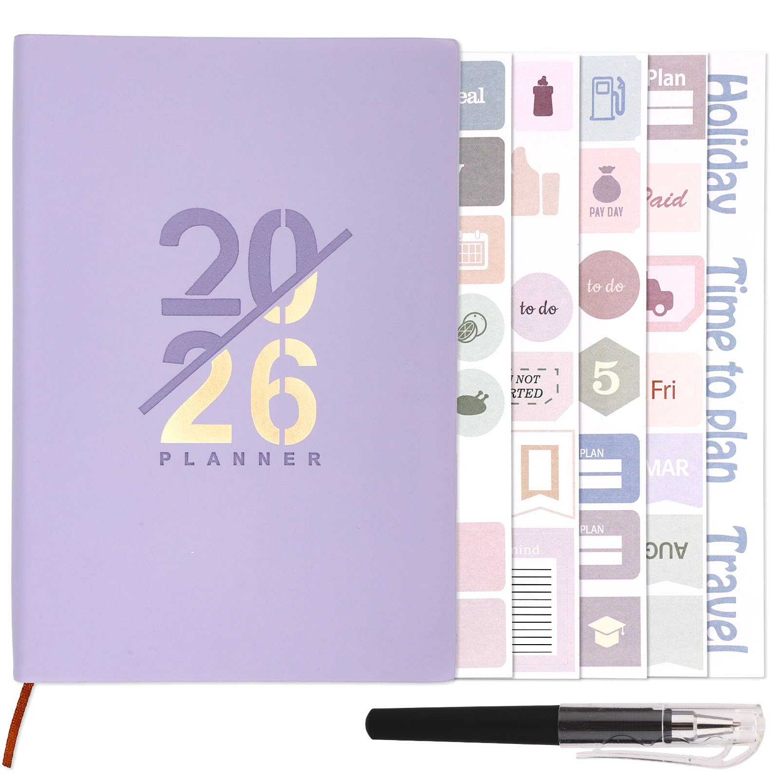 2026 Weekly and Monthly Planner, Binding Calendar Planner Agenda 2026 Diary A5 Week to View January to December with 12 Monthly Tabs & 53 Weekly Calendar Pages for School Office