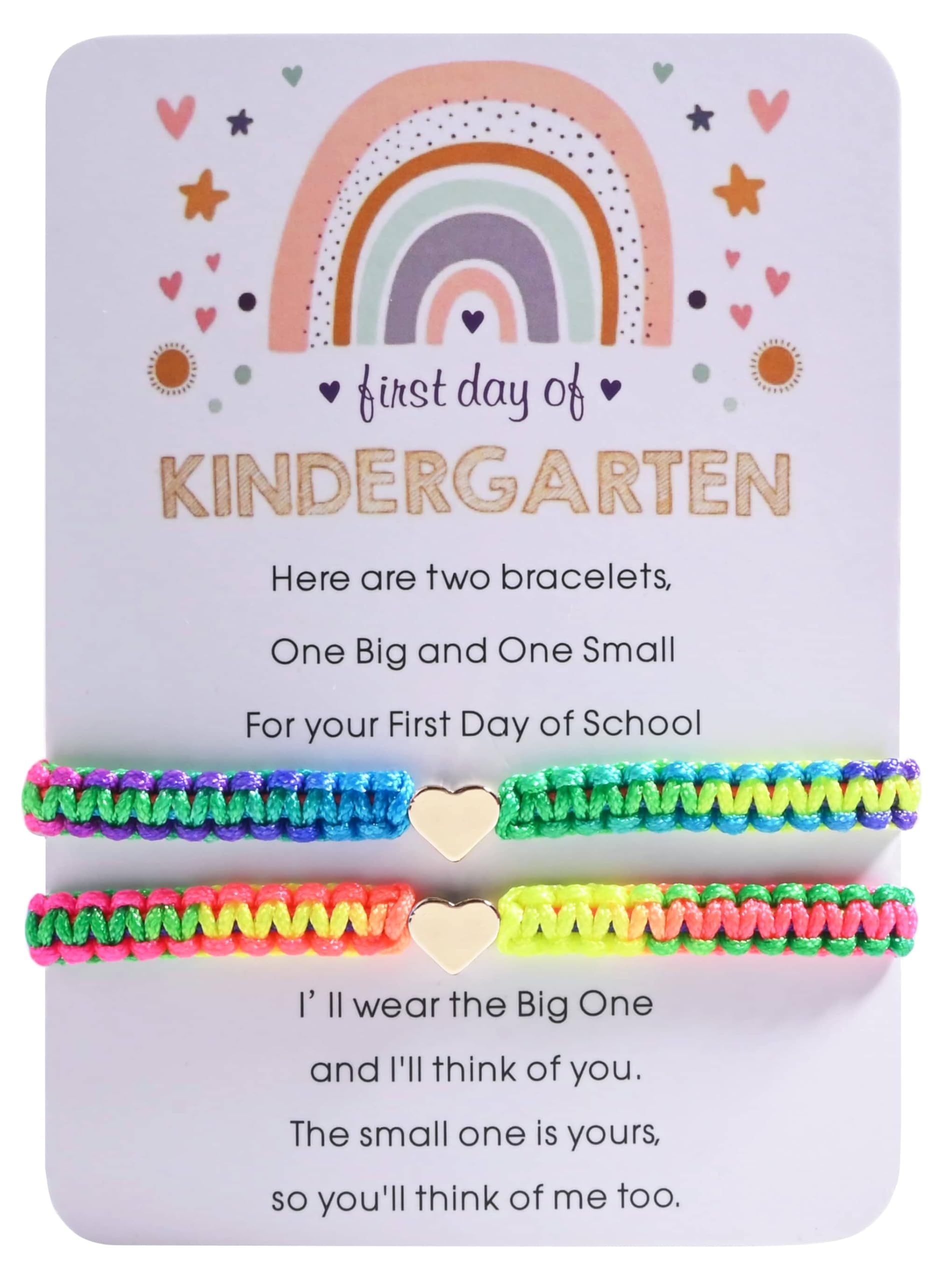 First Day Of Pre K Mommy And Me Bracelets Gifts, Back To String Matching Bracelet Set For Mom Daughter Son