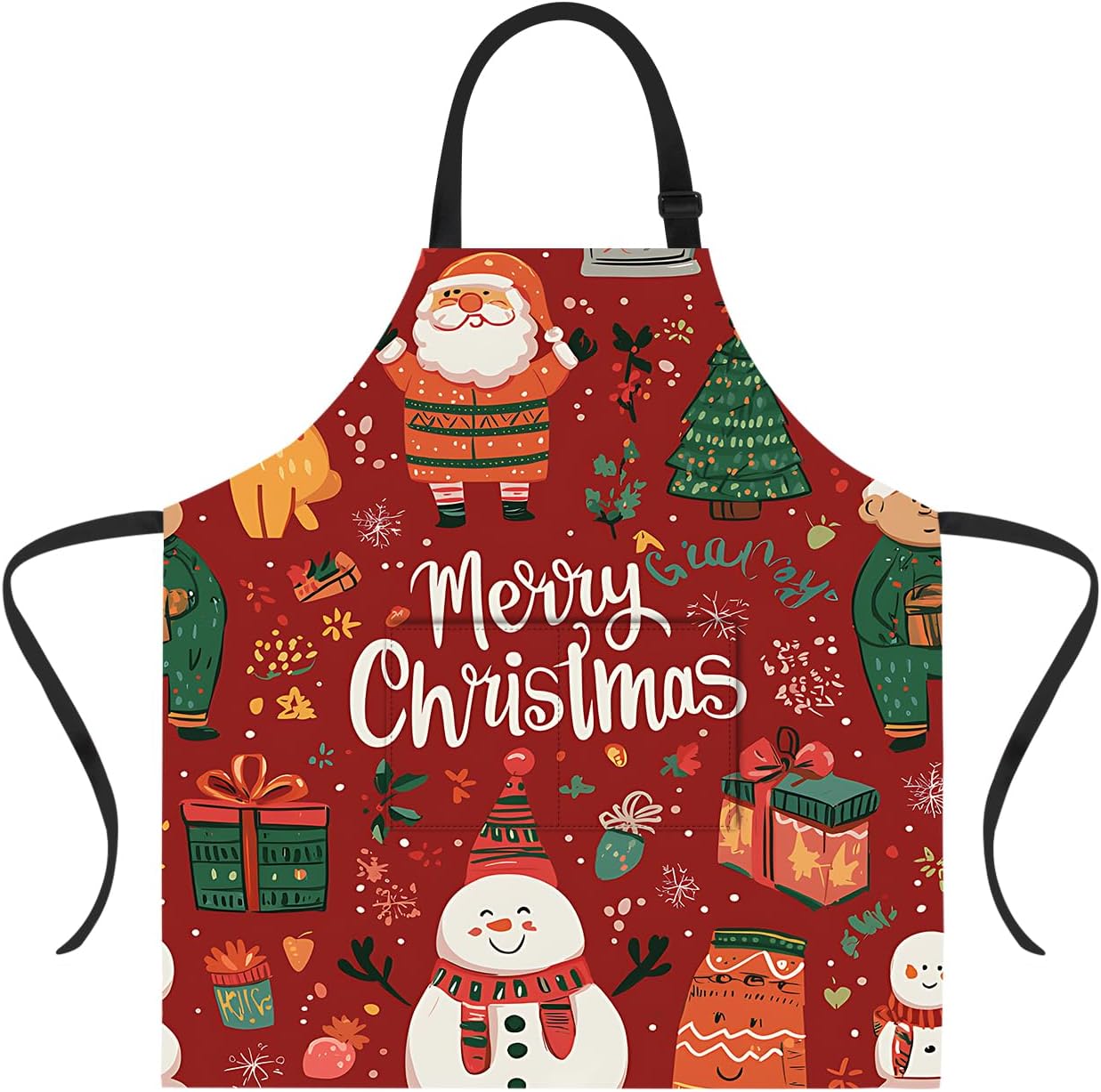 ANNA QUEEN Funny Cat Apron for Women Men with Pockets Spring Sunflower Apron Adjustable Kitchen Chef Cooking Apron
