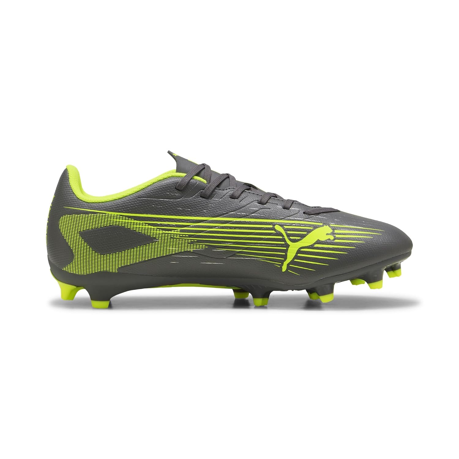 PUMA Unisex Ultra 5 Play FG Soccer Shoe, Matte Aged Silver-Yellow Alert Aged Silver, 9.5 UK, Matte Aged Silver Yellow Alert Puma Aged Silver, us:5.5