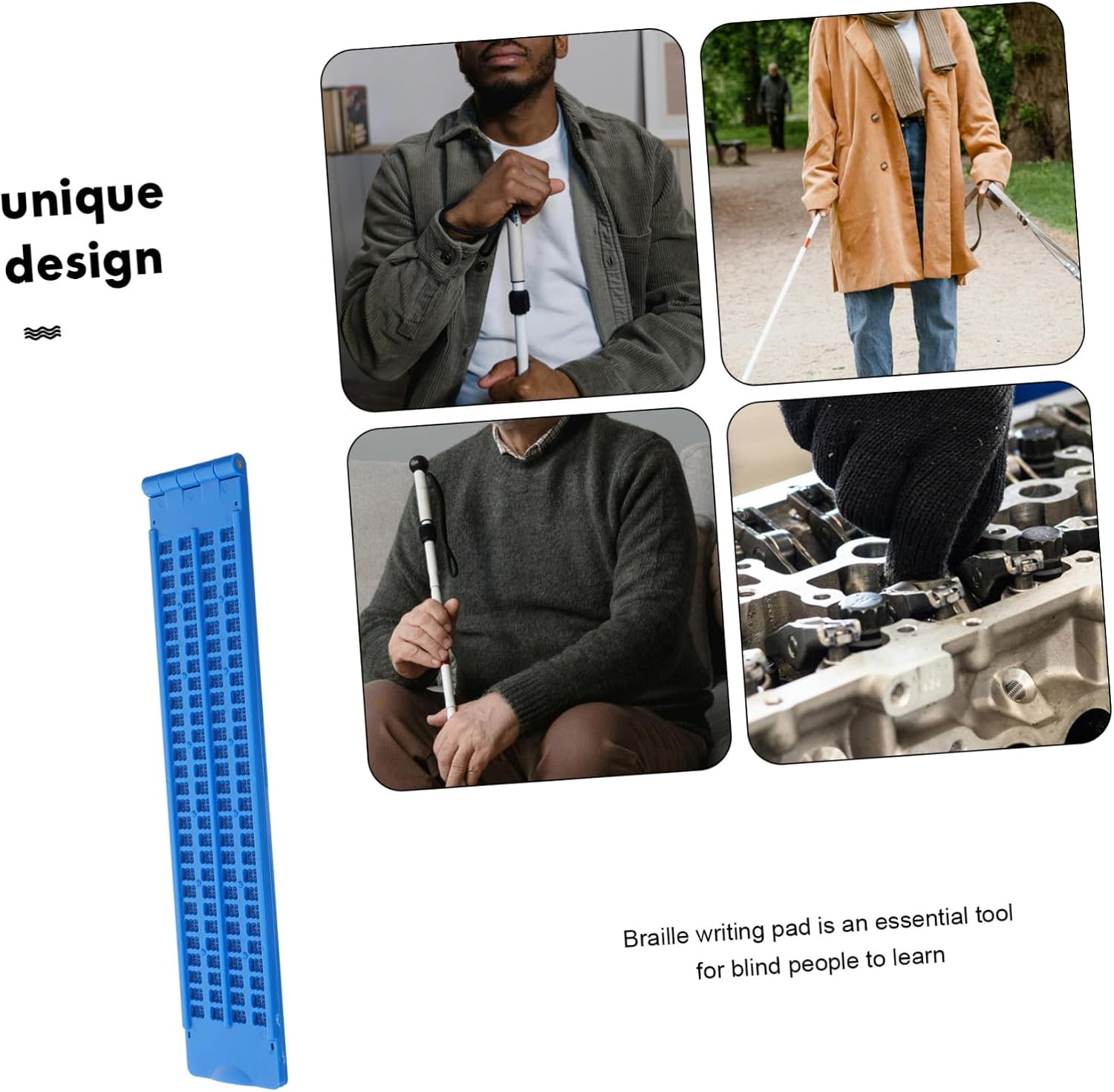 FOMIYES 1 Set Braille Tablet Braille Slate and Stylus Kit Braille Slate for Blind Reusable Braille Writing Slate Kit Plastic Braille Writing Slate Plastic Braille Plate Braille Slate Kit