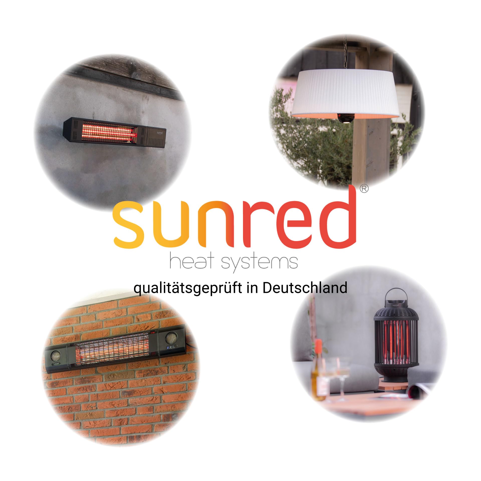 Sunred - Heizgerät Indus II Hängend 3000 - 3000 Watt - Heizstrahler - Terrassenheizung - Metall - Schwarz