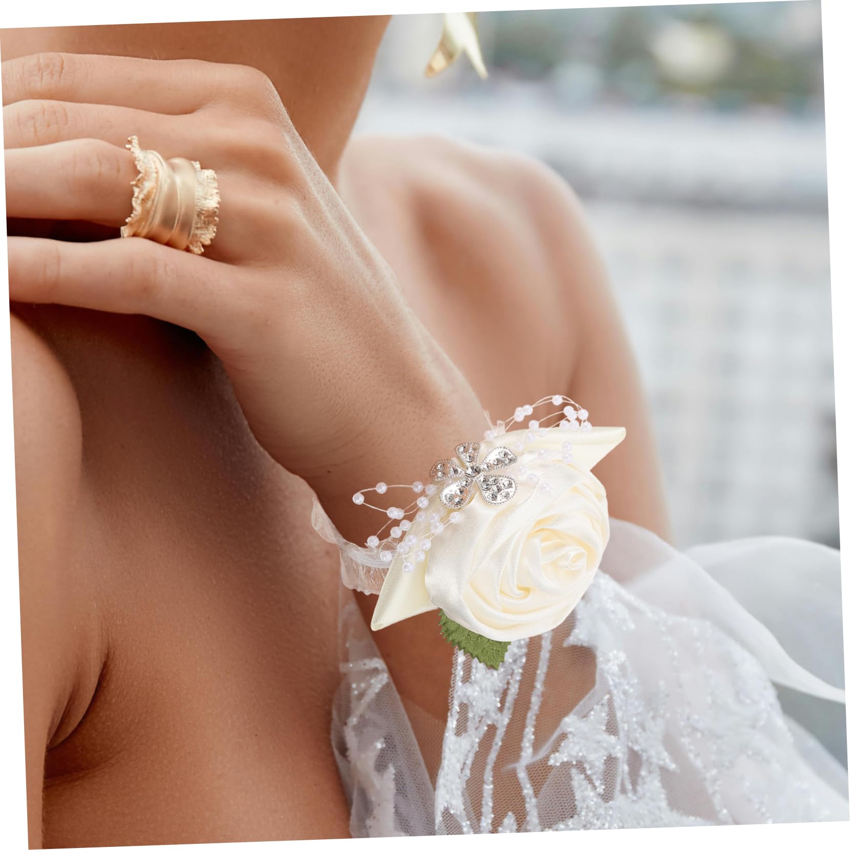 BESPORTBLE Braccialetti Floreali per Damigelle d'Onore Braccialetti Floreali per Matrimoni Braccialetti Floreali per Damigelle d'Onore Braccialetti Floreali per Matrimoni Nastri