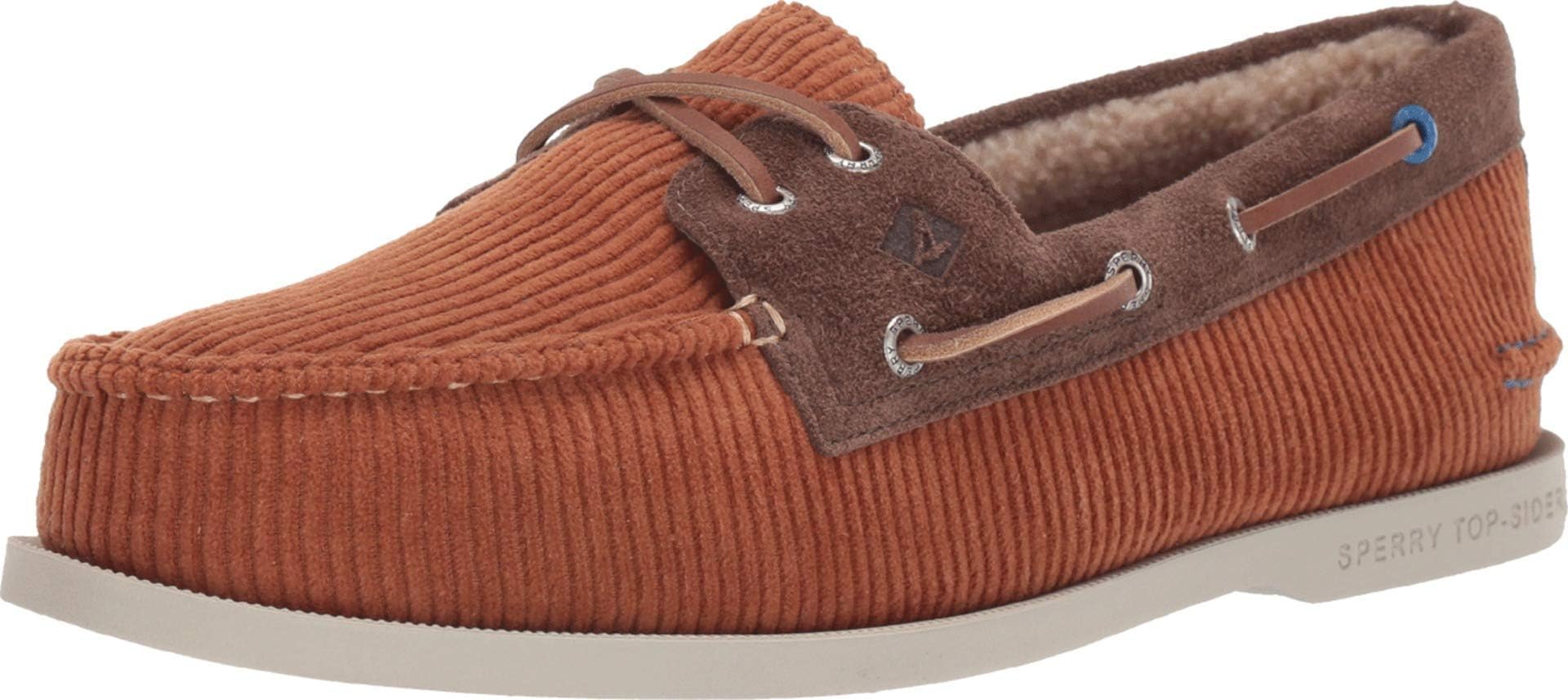 Sperry Men's Authentic Original 2-Eye Boat Shoe, TAN Cord, 12 M US