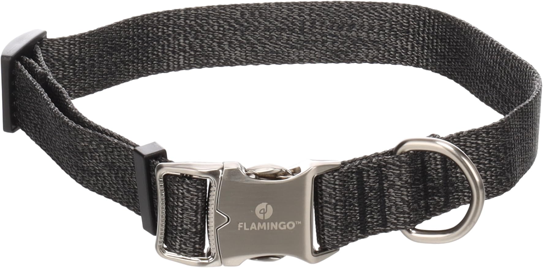Flamingo Dog Collar Mago Dark grey L 45-65cm 25mm