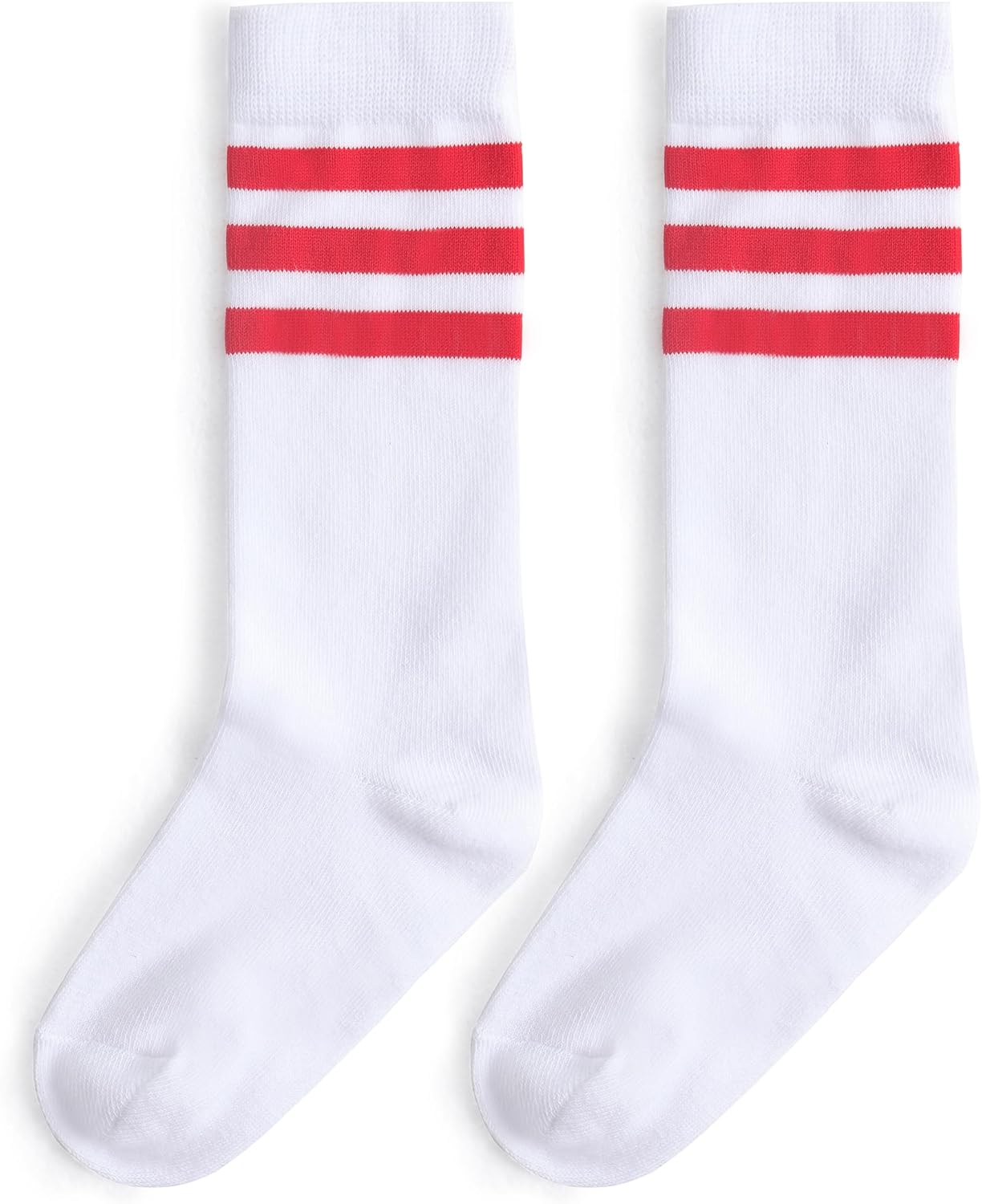 Pareberry Boys Girls Over the Calf Striped Tube Socks Cotton Soft Retro Athletics Socks for Kids Age 4-9 - Image 6