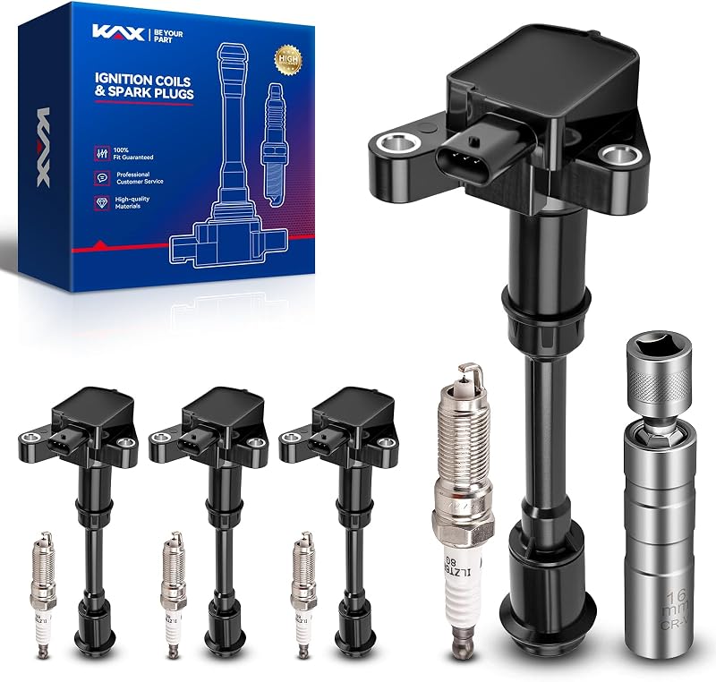 Kit de 4 bobinas de ignição e 4 velas KAX para Ford Escape 1.6L 2013–2016