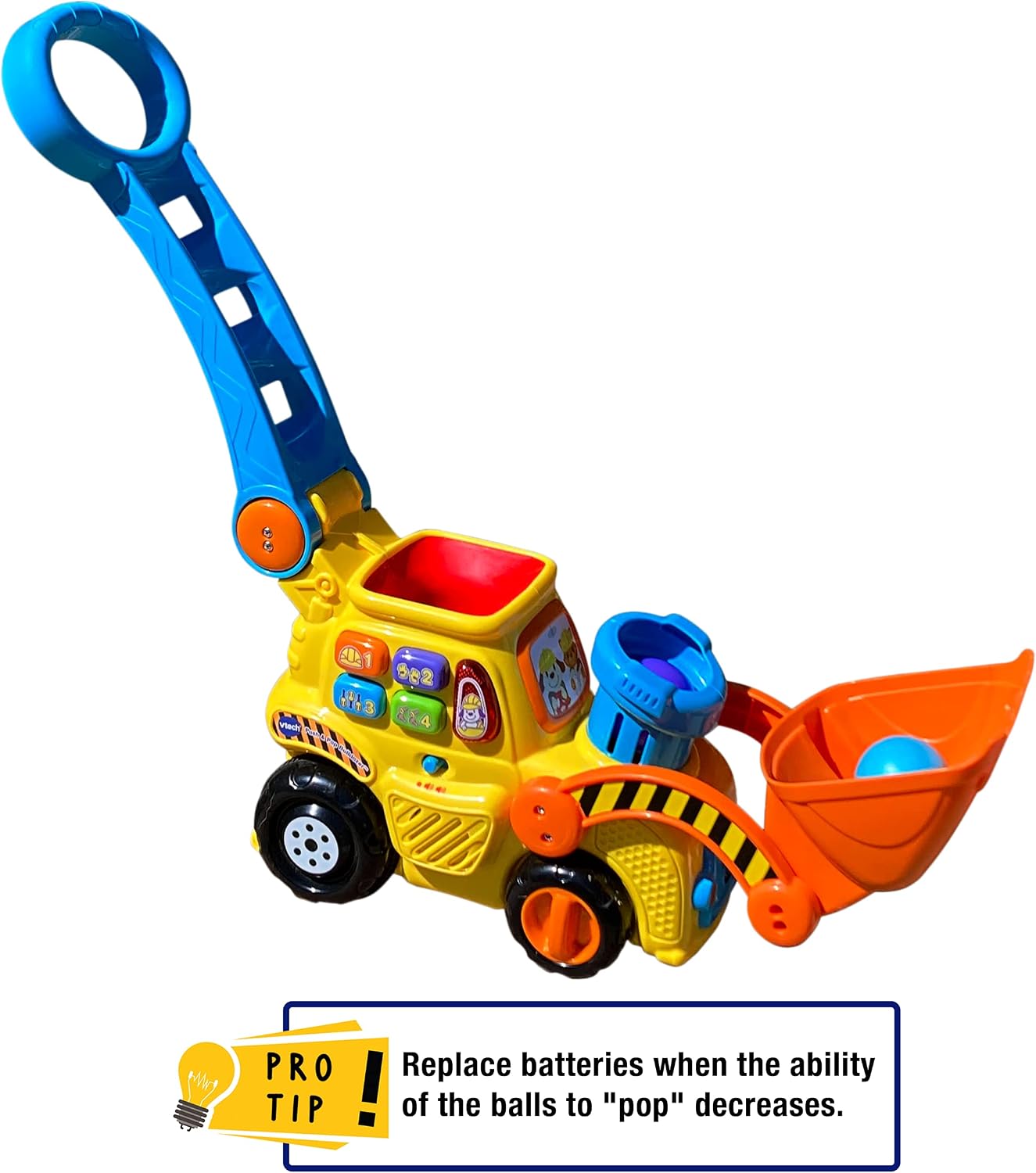Multi-Colored Replacement Ball Set for VTech Pop-a-Balls Push and Pop Bulldozer Toy | Vibrant, Colorful Balls Compatible with Vtech Bulldozer Ball Popper Toy | 6 Ball Set