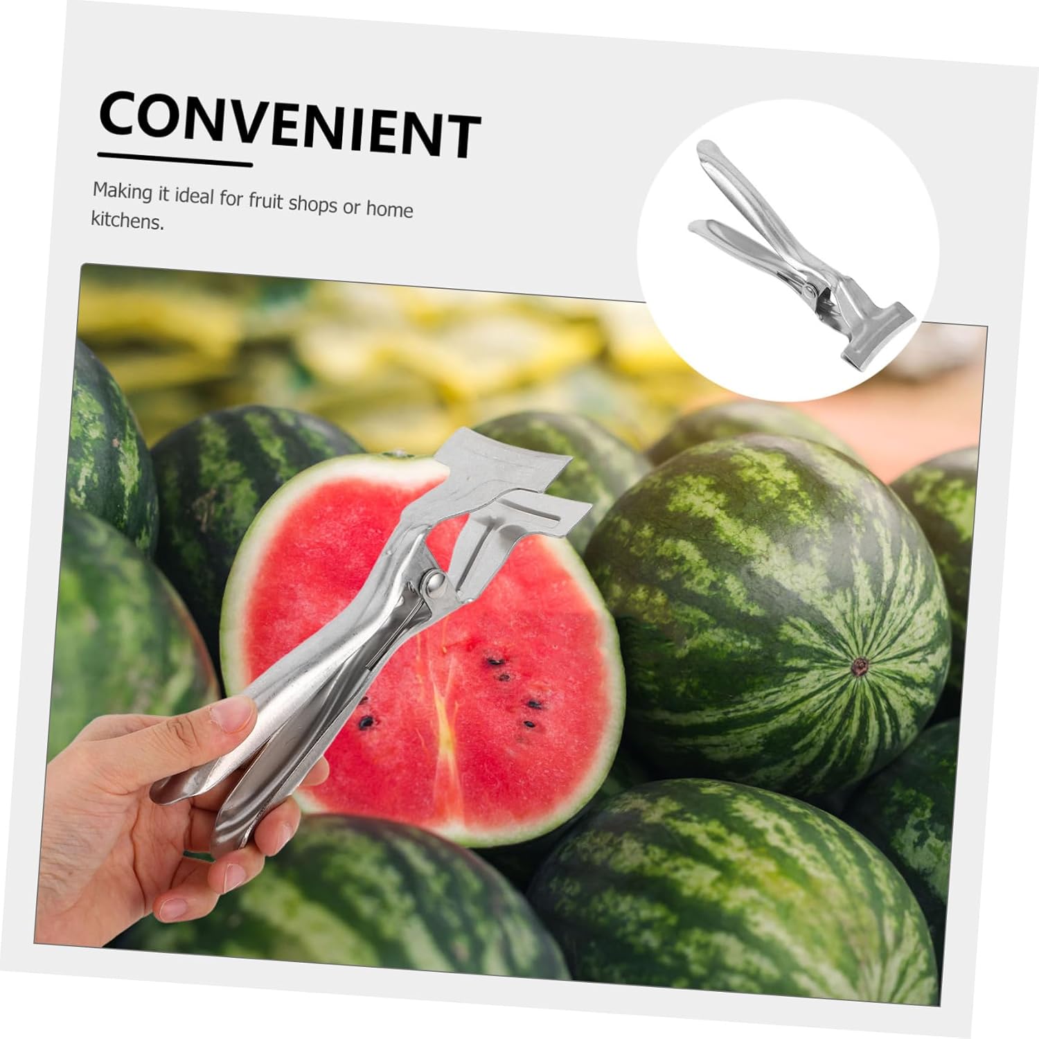 Watermelon Opener Clamp Stainless Steel Fruit Cutter for Kitchen Use
