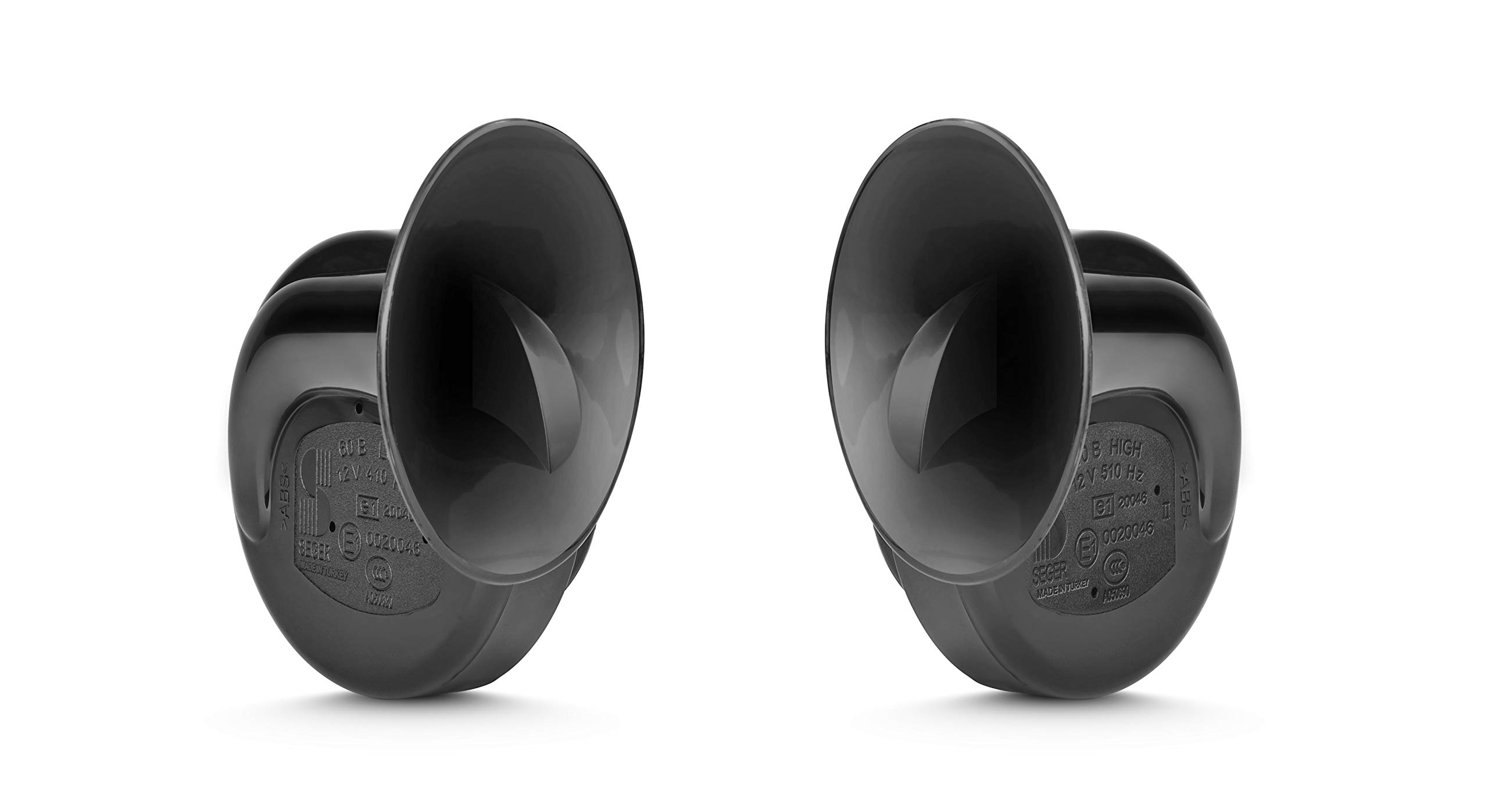 SEGER Trumpet Car Horn Set High / Low Tone, 12 Volt, Universal Fit