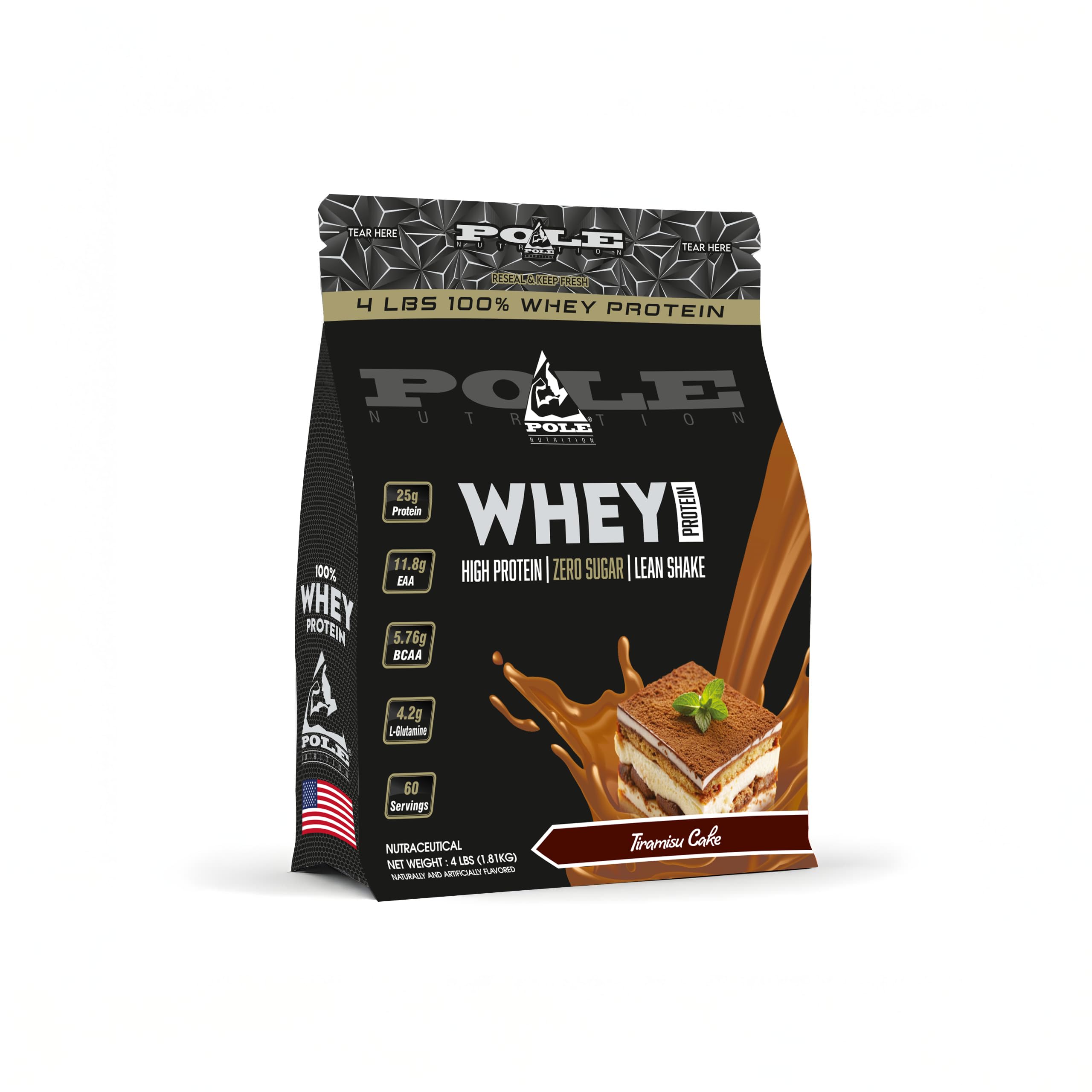 Pole Nutrition Whey Protein | 4 Lbs (1.81 kg) | High Protein, Zero Sugar Lean Muscle Shake | Fast Recovery & Muscle Growth (4 lbs, AMERICAN BANANA SPLIT) — Amazon image 9