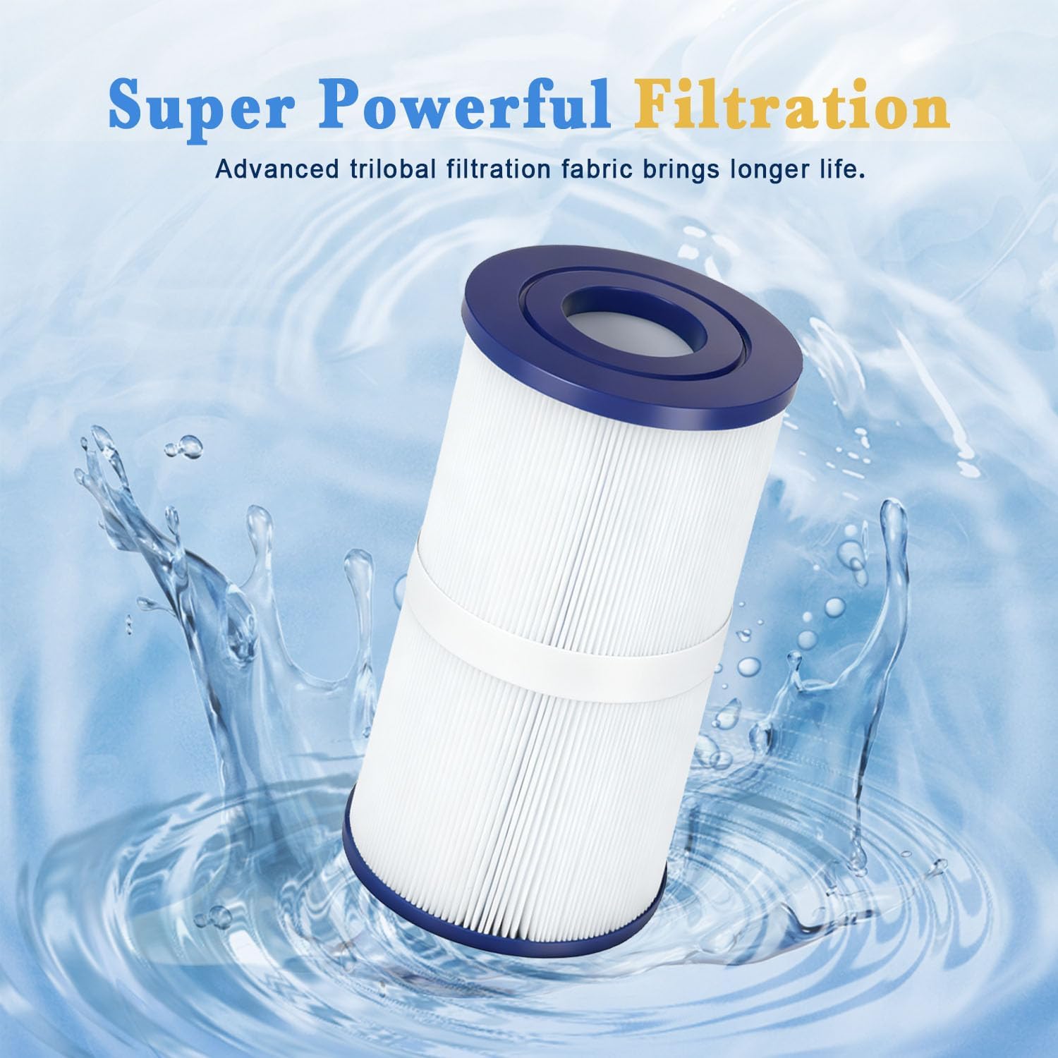 SPA Filter Replacement 35 Sq. Ft. 5”X 9“ Hot Tub Filters (2 Pack) for PRB35-IN PRB35 C-4335 FC-2385 200202 409-219 03FIL1300 17-2482 25393 303557 817-3501 R173431