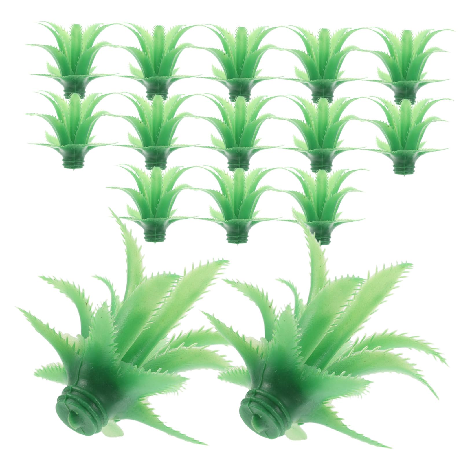 ABOOFAN 75 Piezas Hojas De Piña Simuladas Hojas De Flores Artificiales Verde El Plastico