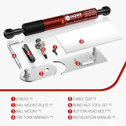 Miniatura 15 de Amortiguador de asistencia para puerta trasera de camión 43301 compatible con Dodge Ram 1500 2009-2018, Dodge Ram 2500/3500 2010-2024, Dodge Ram
