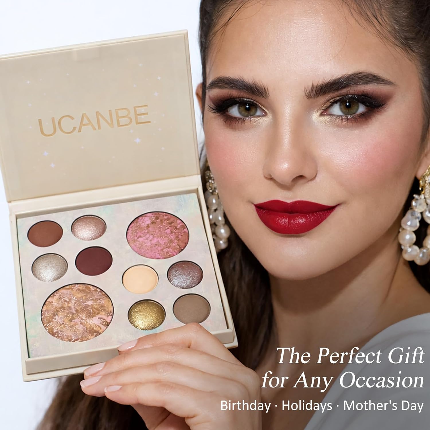 UCANBE All in One Baked Makeup Palette – Eyeshadow, Blush & Bronzer Face Kit, Neutral Pigmented Colors, Travel Size Compact, Full Face Makeup Gift Set for Women Global Recycled Standard Global Recycled Standard Global Recycled Standard - Image 6