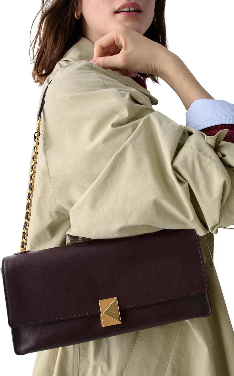 kate spade new york Women's Deco Fine Grain Leather Soft Shoulder