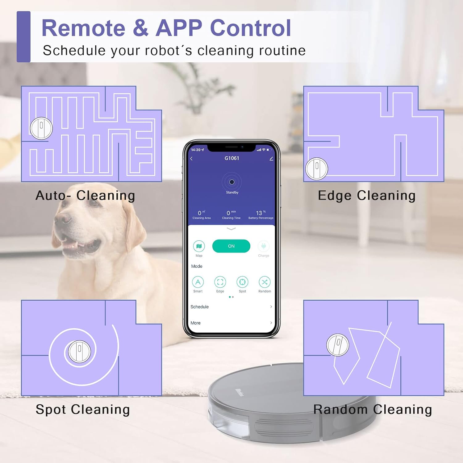 Exсluѕіvе iMartine Robot Vacuum and Mop Combo with Boundary Strips, Super-Strong Suction, Quiet, Self Charging Robot Vacuum Cleaner, Cleans Hard Floors to Medium Pile Carpets, Works with Alexa, Google Assistant