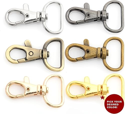 Miniatura 8 de CRAFTMEMORE Ganchos de presión de gatillo de 34 de pulgada, clásicos giratorios de langosta con cierre de pinza para bolso, 20 unidades, CSPS