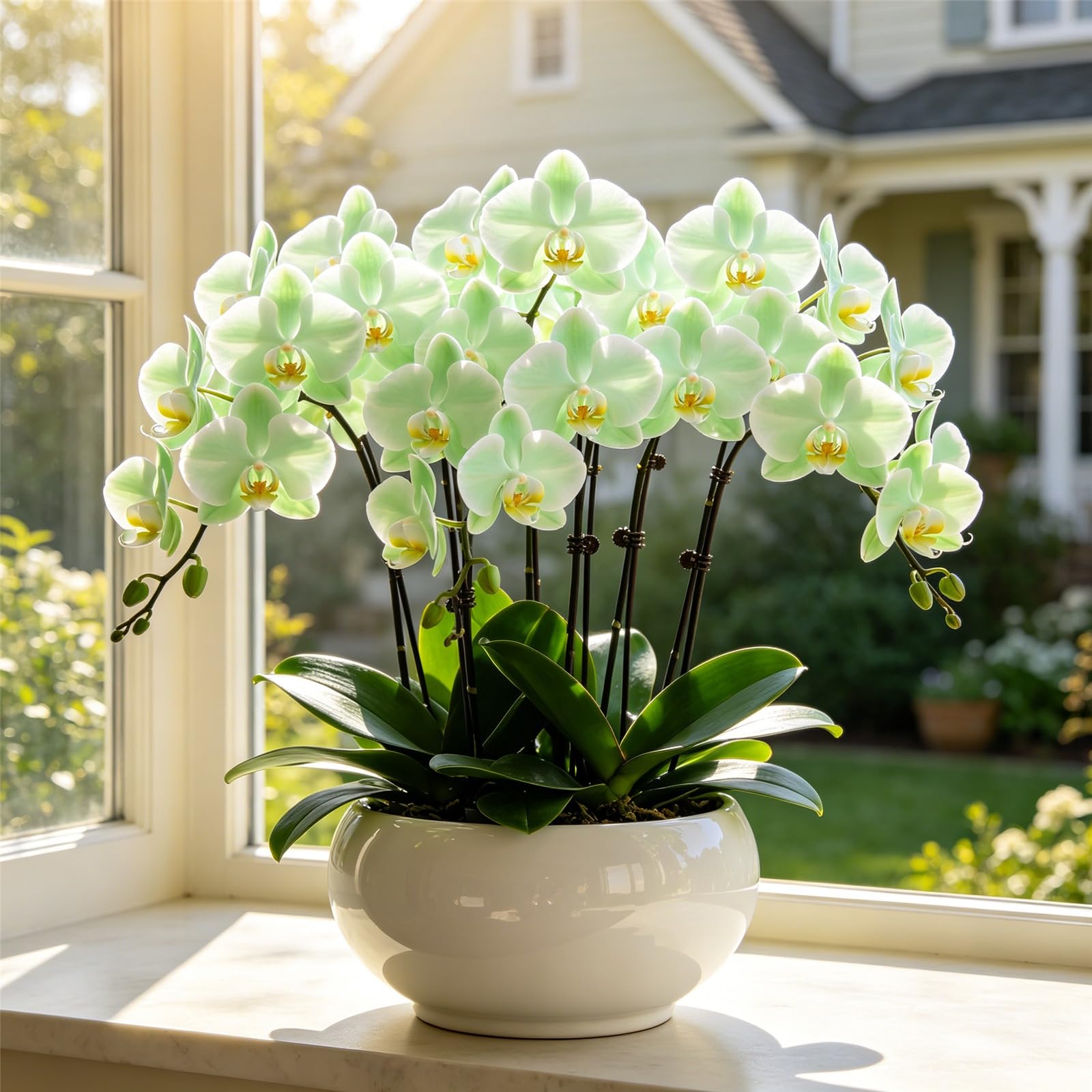 Cymbidium-Rizomi/Resistenti Perenne/Facile da curare/Adatta ai principianti/Ideale per l'arredo di balconi e giardini esterni-15Rizomi-C