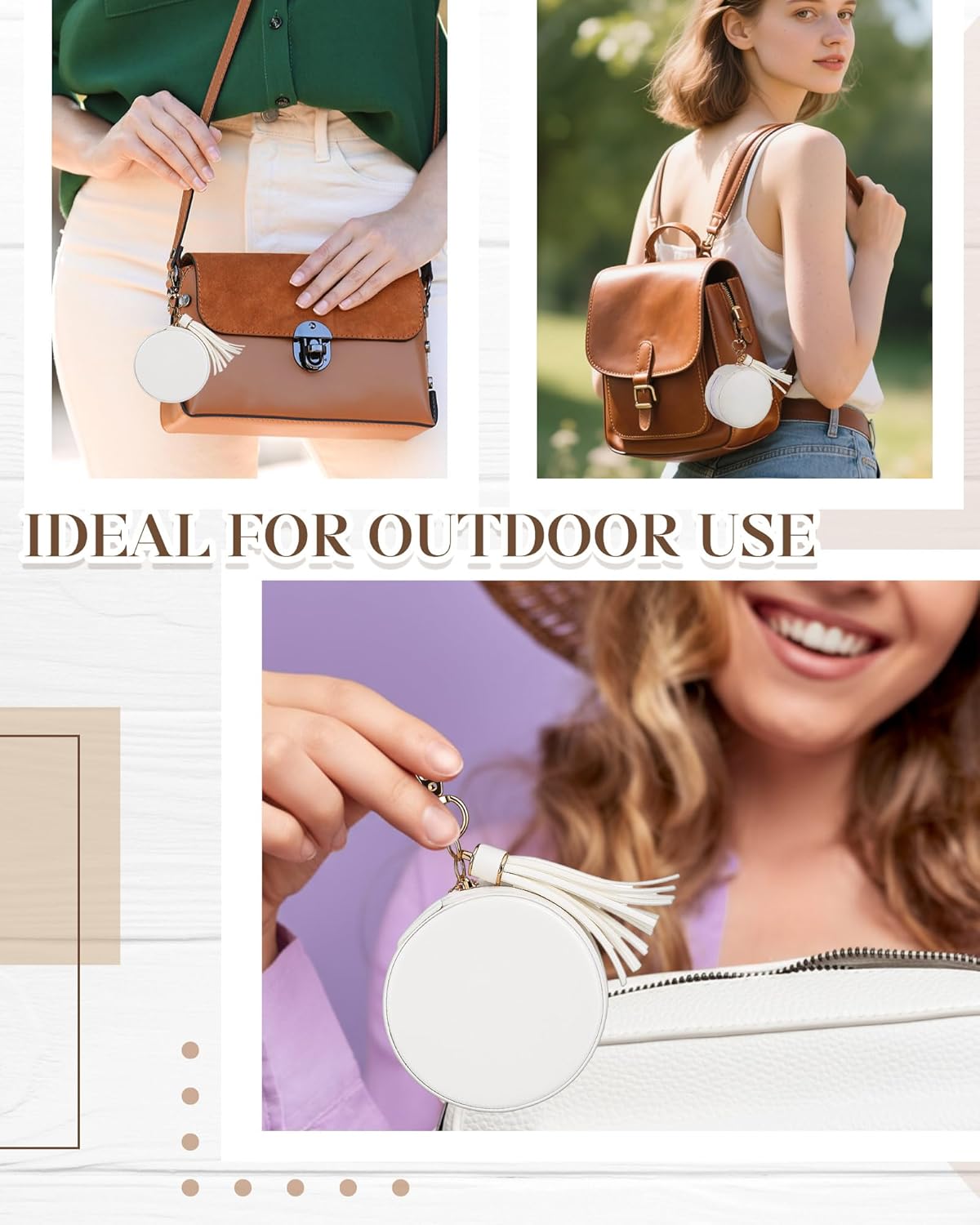 6 Pcs White Jewelry Ring Holder Box with Keychain Small Travel Ring Storage Case Portable Jewelry Storage Box for Woman Gift Wedding Engagement Travel Gym Christmas