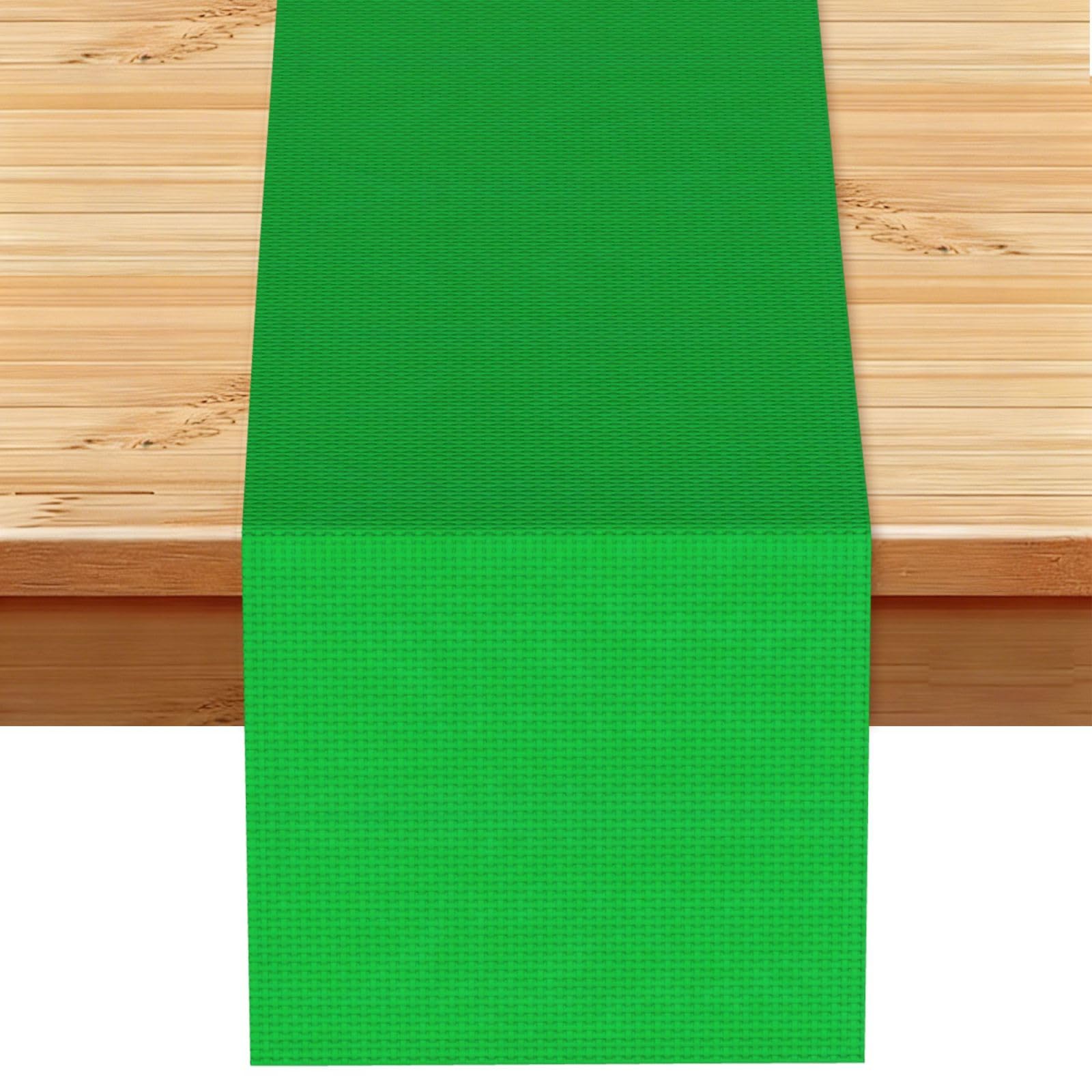 Grass Green Print Table Runner World Cup-Themed Dining Table Decor for Coffee Dining Table and More