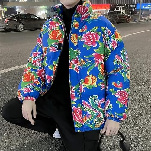 KANG POWER Jaqueta masculina acolchoada de algodão para inverno, espessa, tamanho grande, casaco que