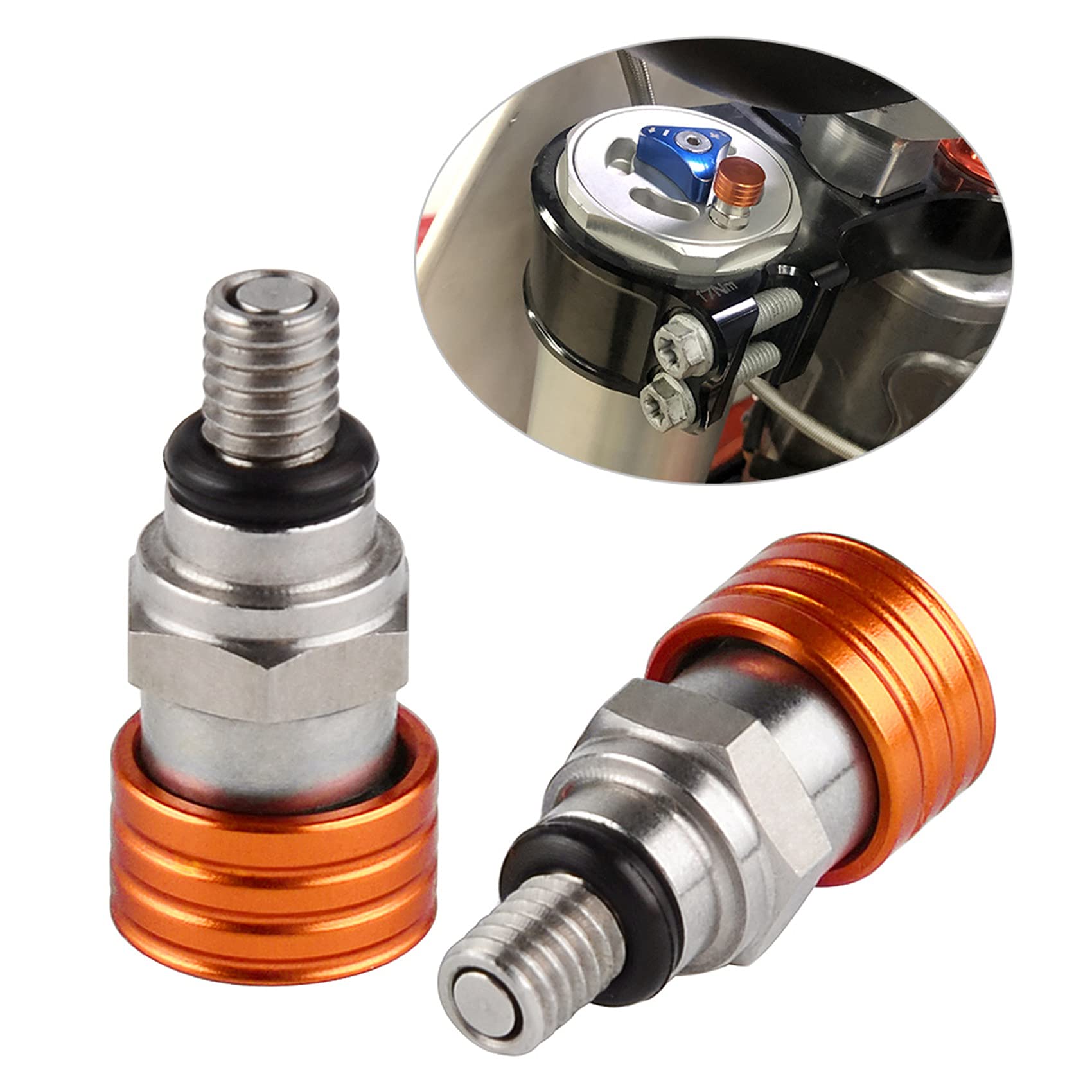 Valvole di Spurgo Aria Forcella Motocross M4X7Mm per 85 125 144 200 250 300 350 450 EXC XCW Valvola di Spurgo a Vite Arancione