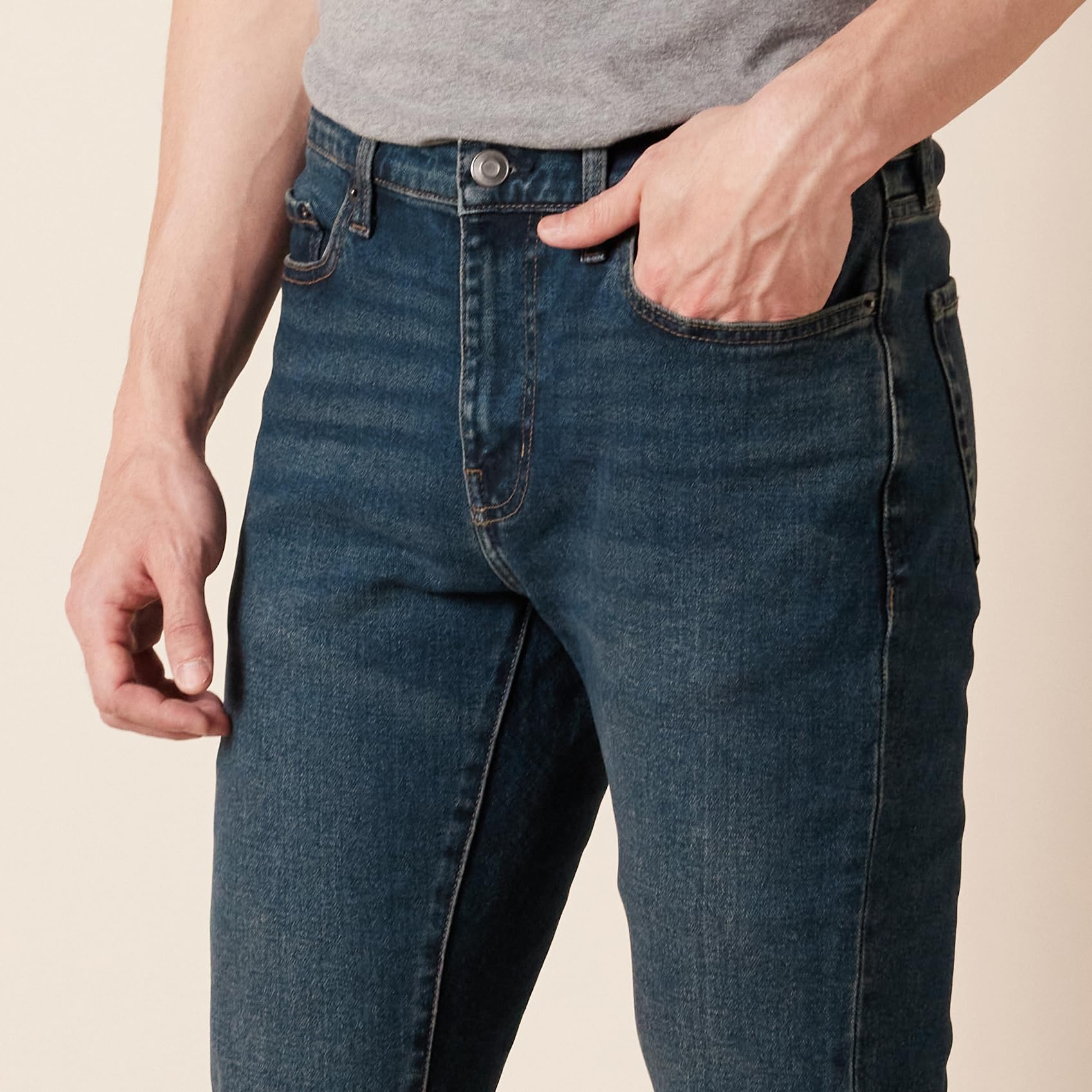 Amazon Essentials Jeans Slim Fit Elasticizzati, Bootcut - colori fuori produzione Uomo